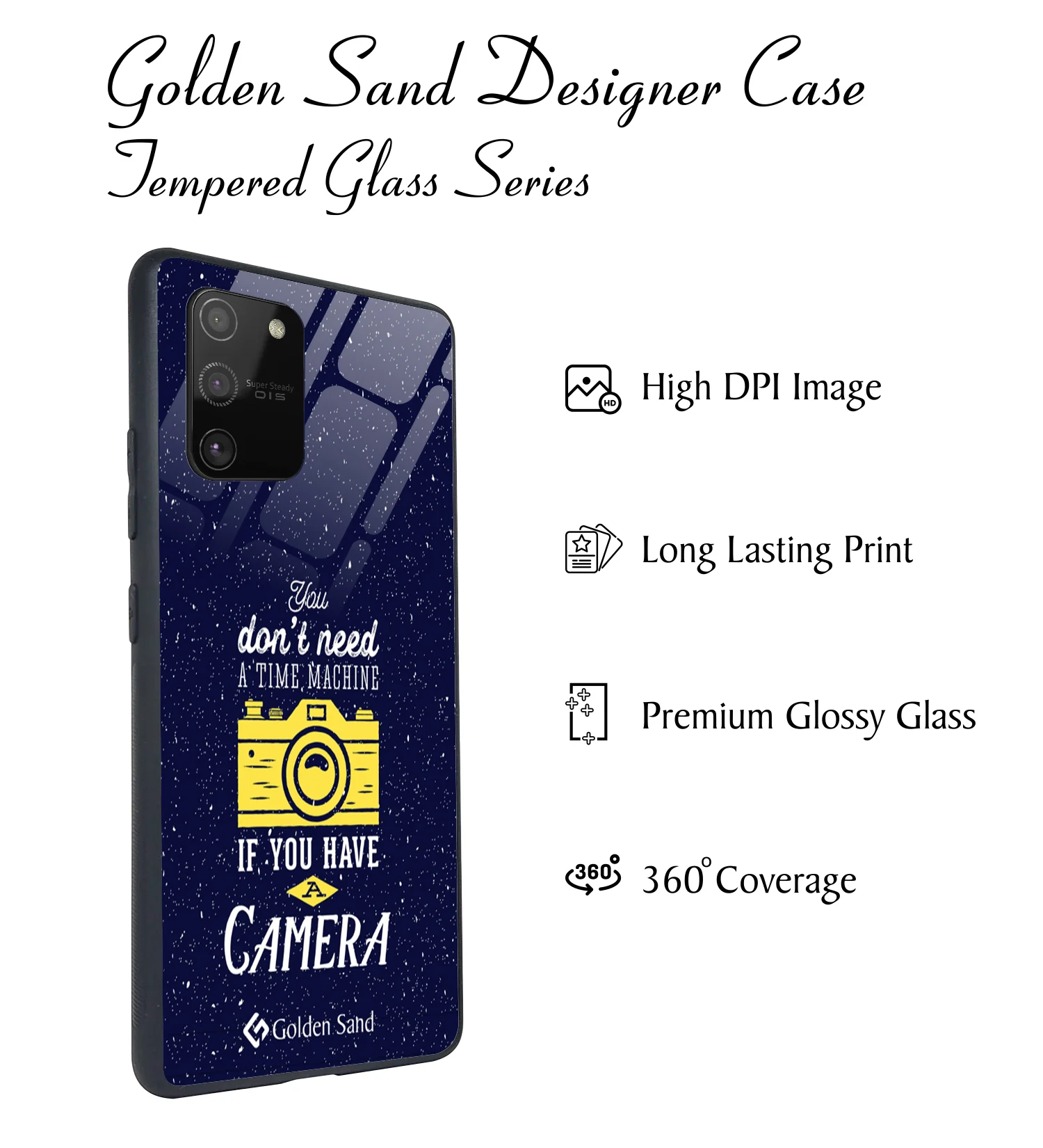 Golden Sand Slim Designer Glass Series For Samsung Galaxy S10 Lite [Quotes 17] - Image 2