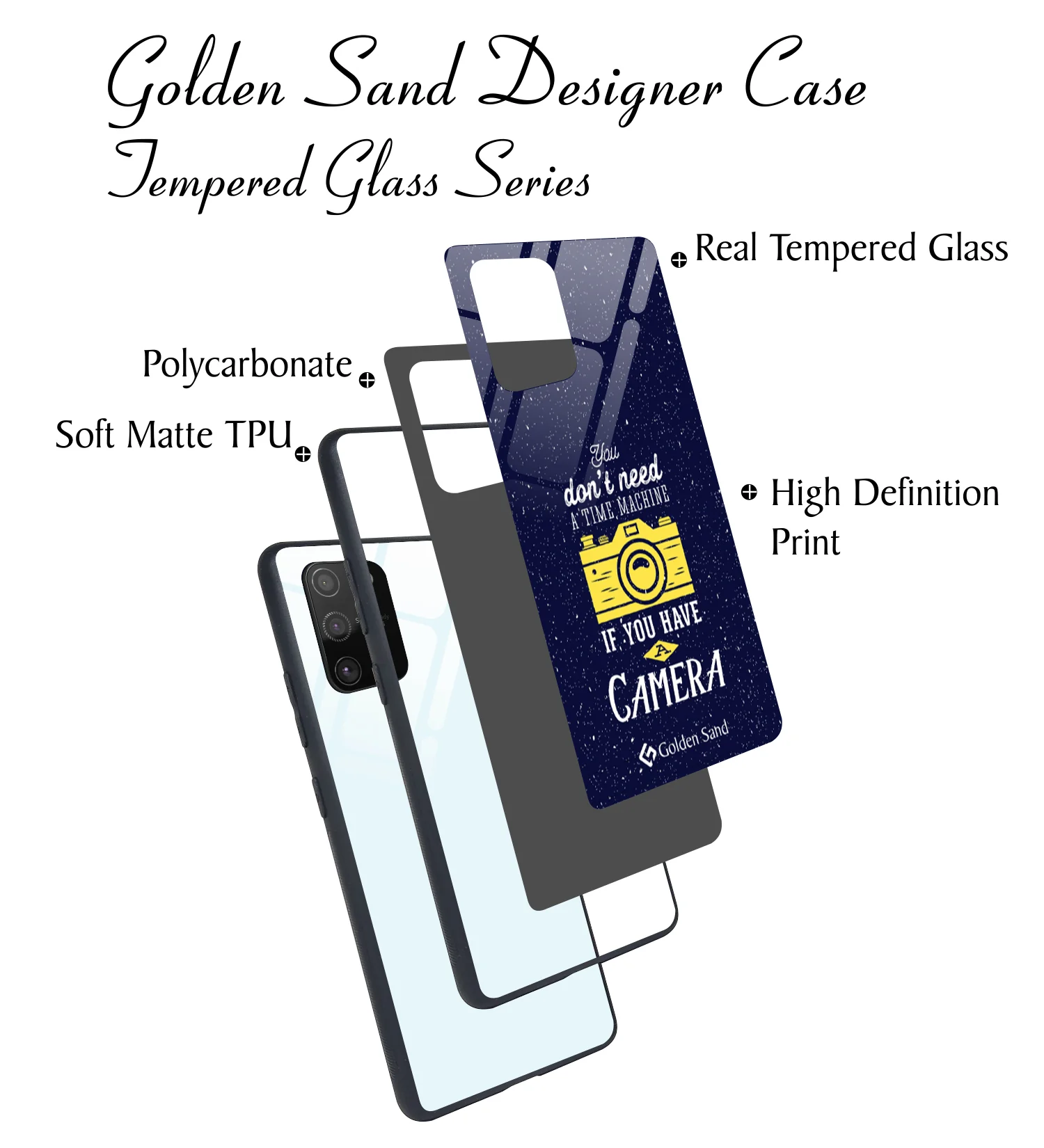 Golden Sand Slim Designer Glass Series For Samsung Galaxy S10 Lite [Quotes 17] - Image 3