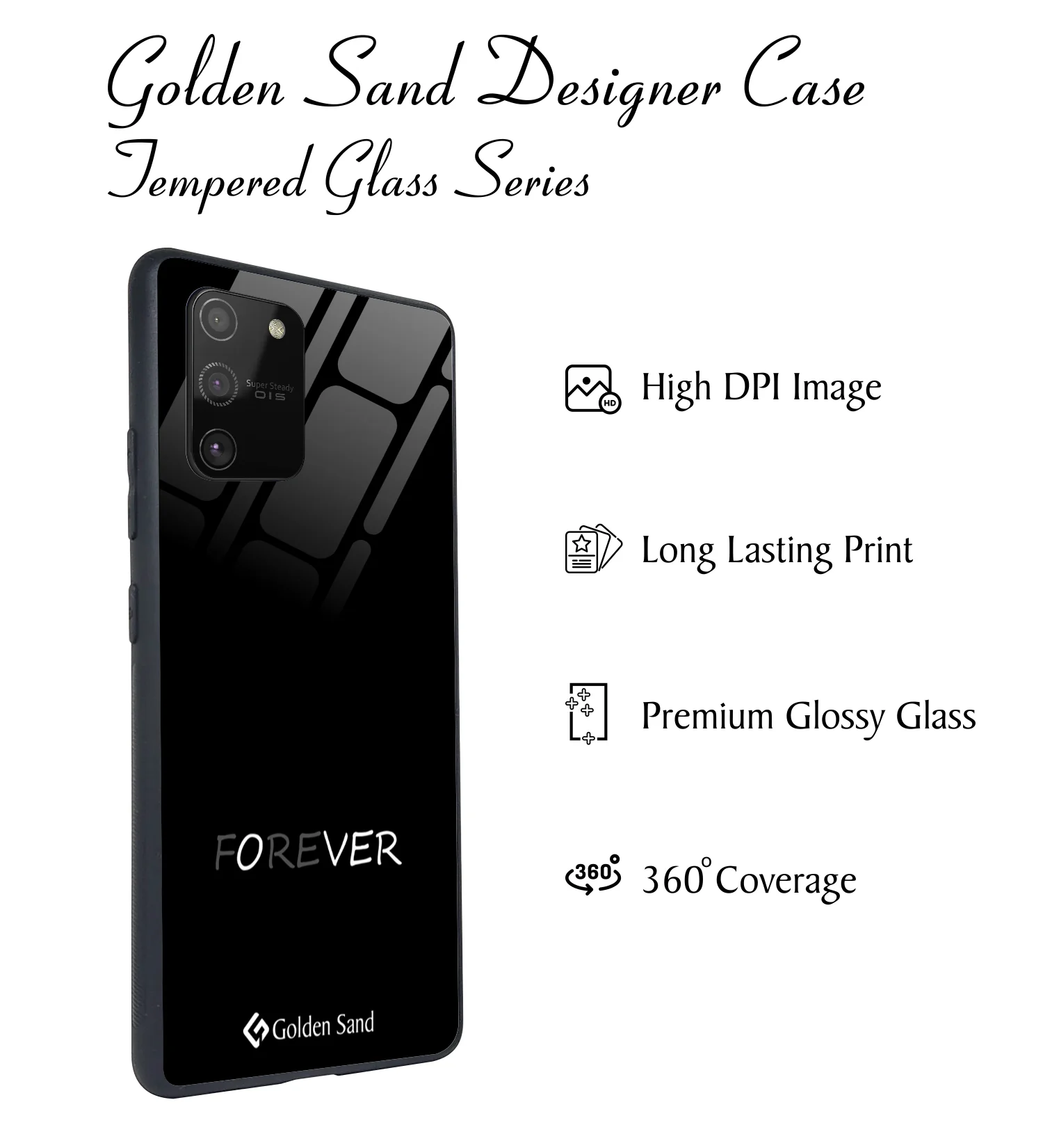 Golden Sand Slim Designer Glass Series For Samsung Galaxy S10 Lite [Quotes 18] - Image 2