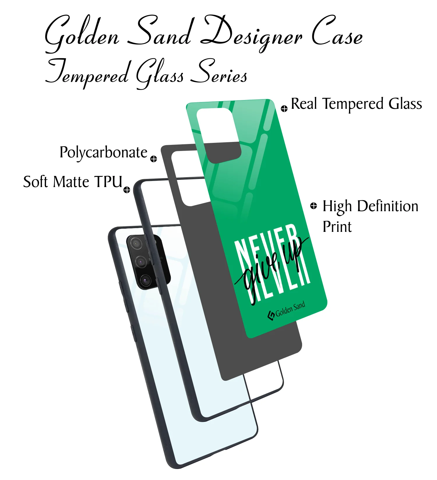 Golden Sand Slim Designer Glass Series For Samsung Galaxy S10 Lite [Quotes 19] - Image 3