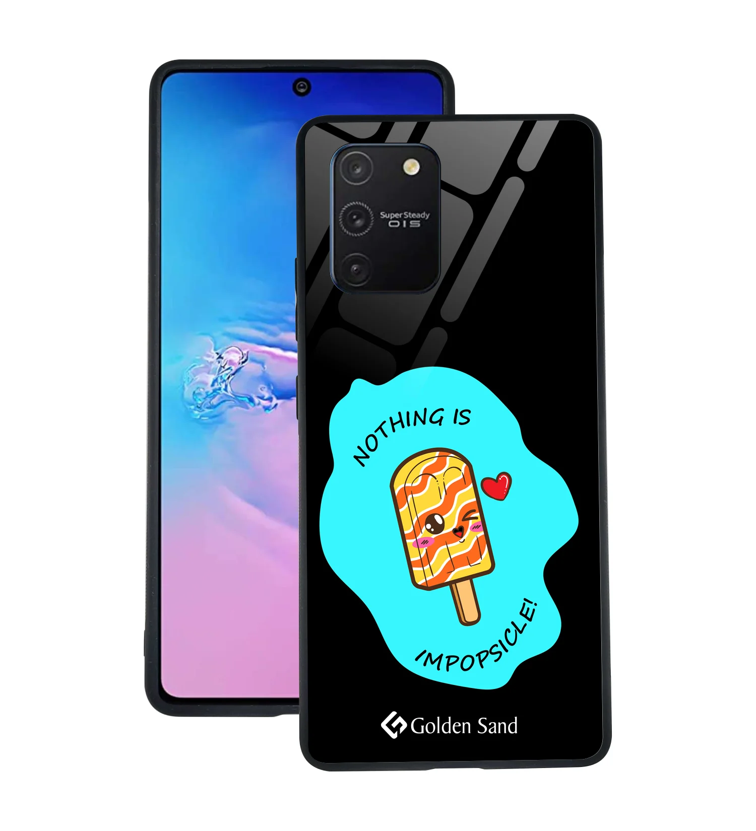 Golden Sand Slim Designer Glass Series For Samsung Galaxy S10 Lite [Quotes 22]