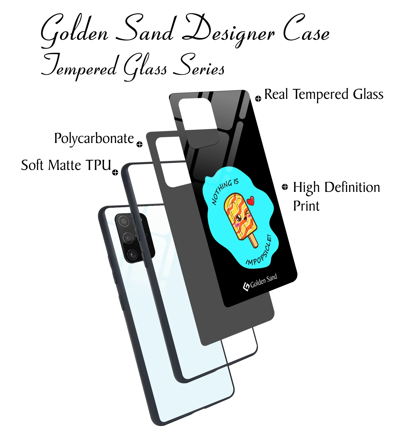 Golden Sand Slim Designer Glass Series For Samsung Galaxy S10 Lite [Quotes 22] - Image 3