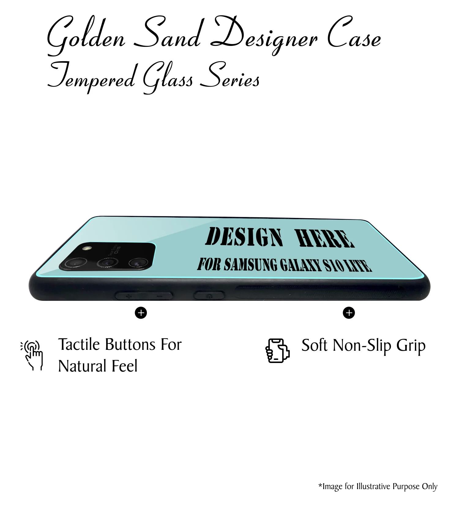 Golden Sand Slim Designer Glass Series For Samsung Galaxy S10 Lite [Quotes 23] - Image 4