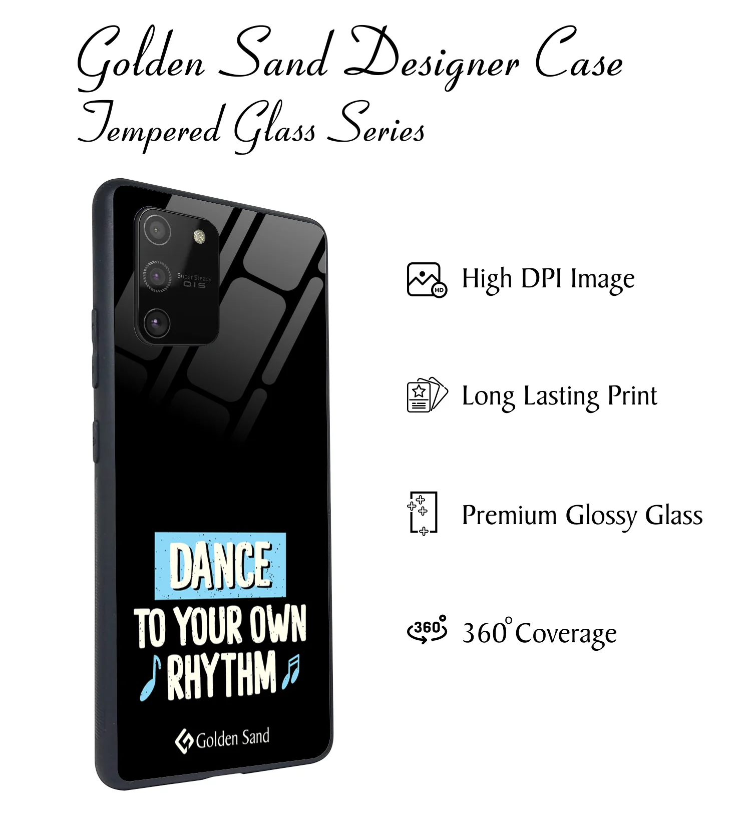 Golden Sand Slim Designer Glass Series For Samsung Galaxy S10 Lite [Quotes 24] - Image 2