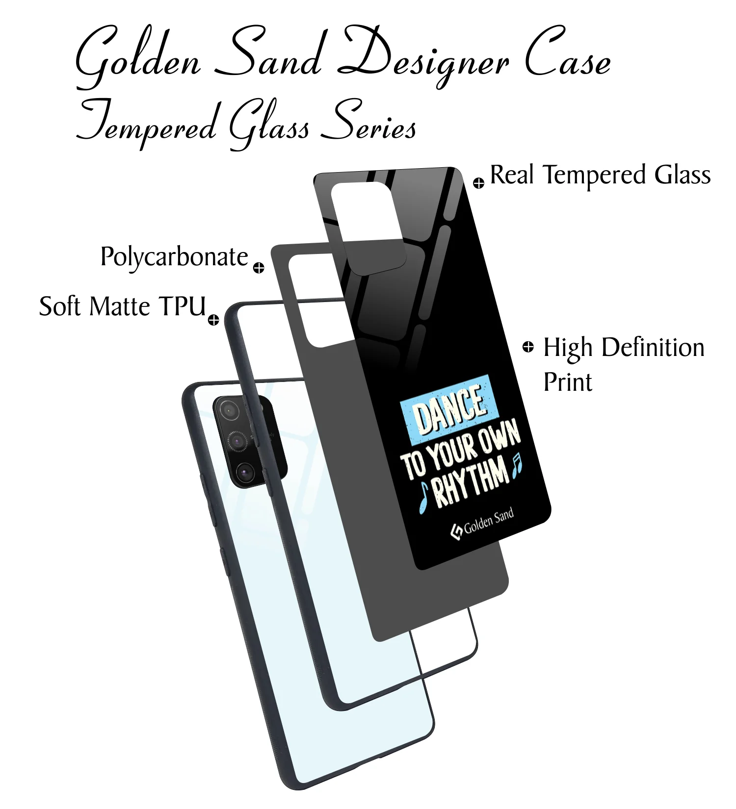 Golden Sand Slim Designer Glass Series For Samsung Galaxy S10 Lite [Quotes 24] - Image 3