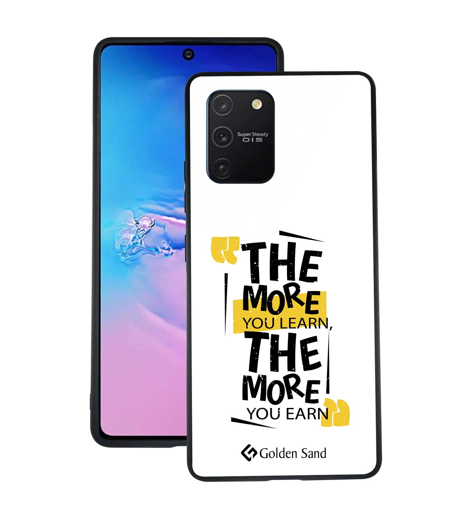 Golden Sand Slim Designer Glass Series For Samsung Galaxy S10 Lite [Quotes 26]