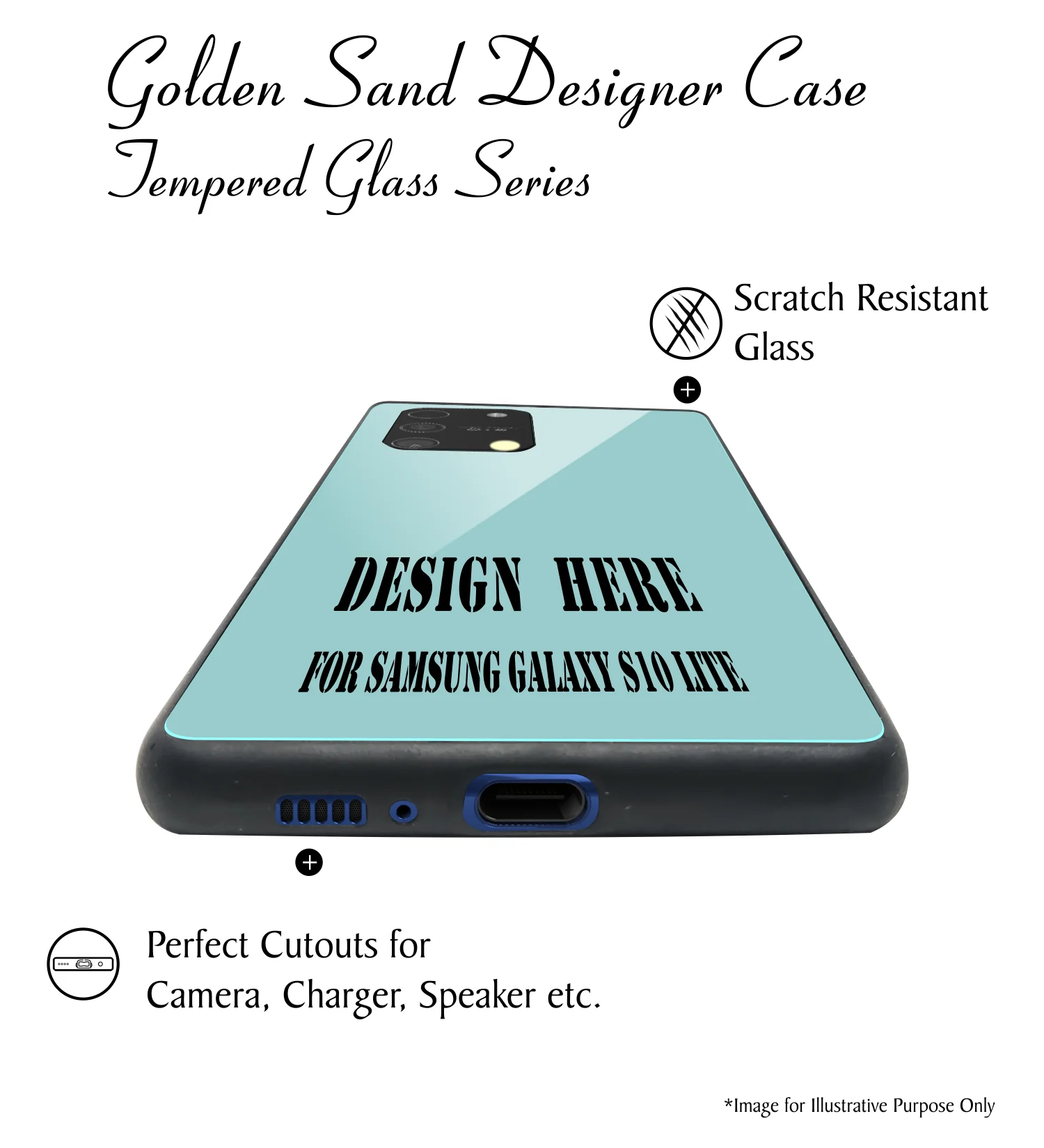 Golden Sand Slim Designer Glass Series For Samsung Galaxy S10 Lite [Quotes 26] - Image 5