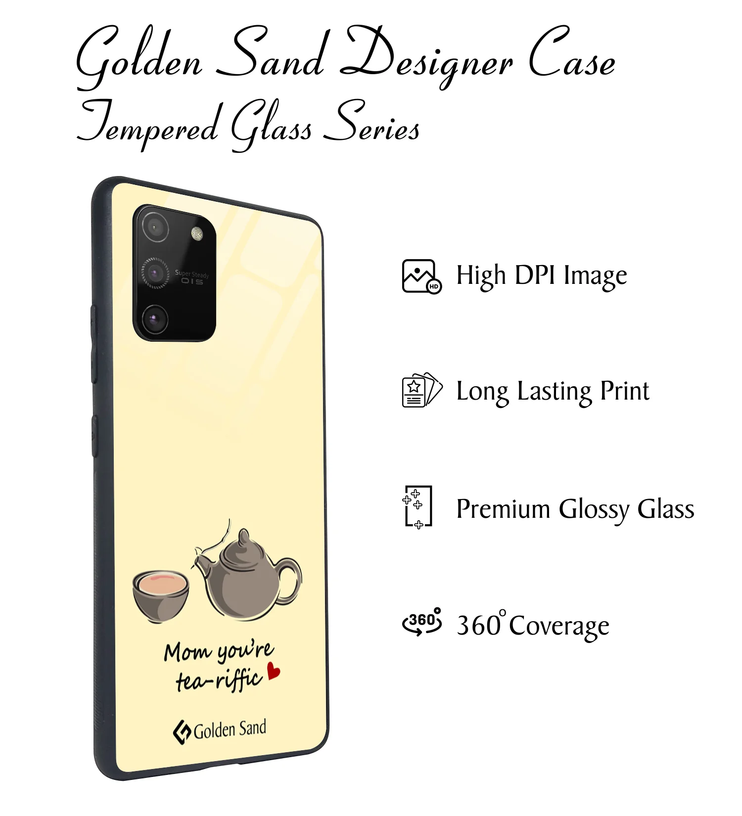 Golden Sand Slim Designer Glass Series For Samsung Galaxy S10 Lite [Quotes 27] - Image 2