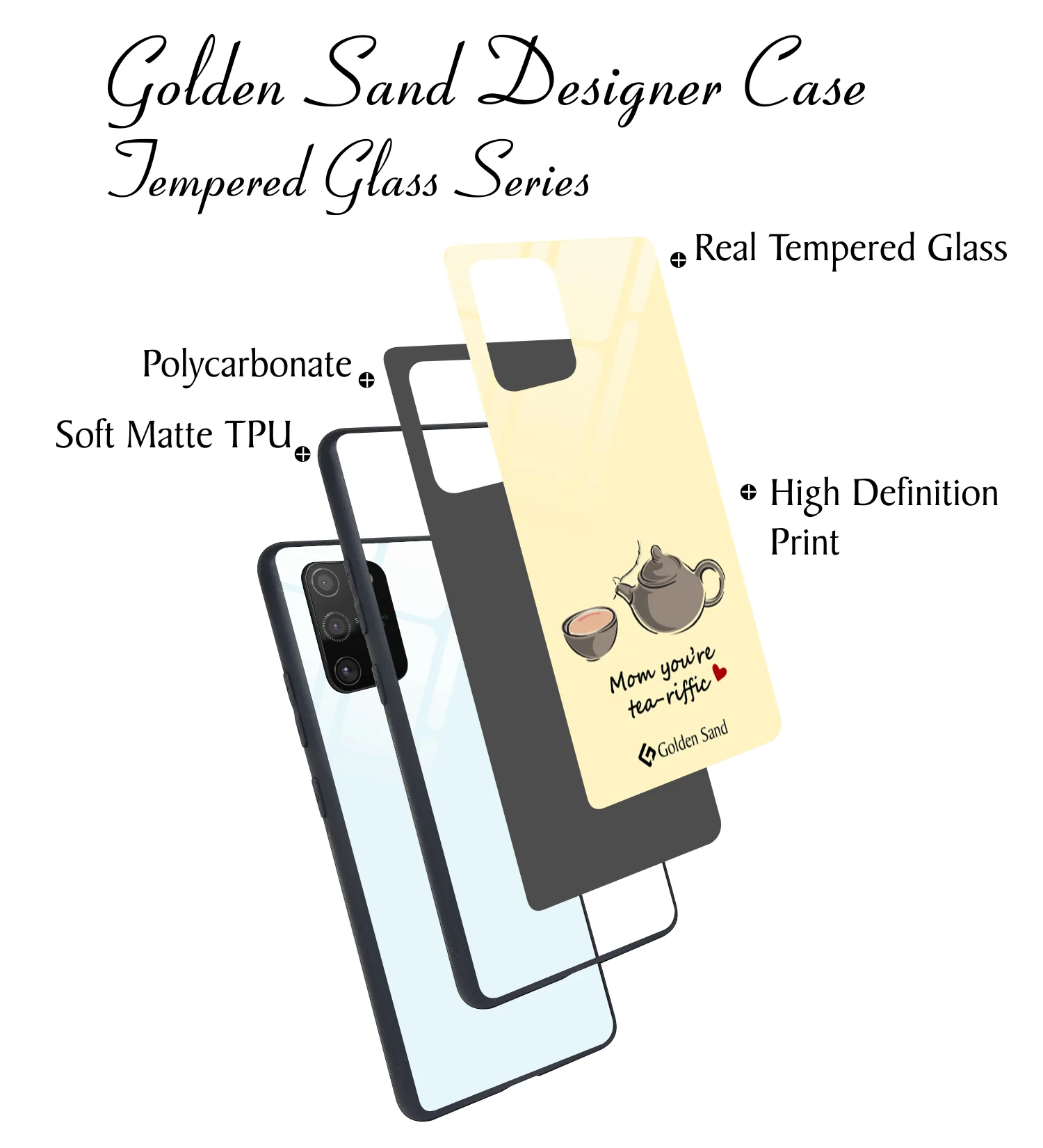 Golden Sand Slim Designer Glass Series For Samsung Galaxy S10 Lite [Quotes 27] - Image 3