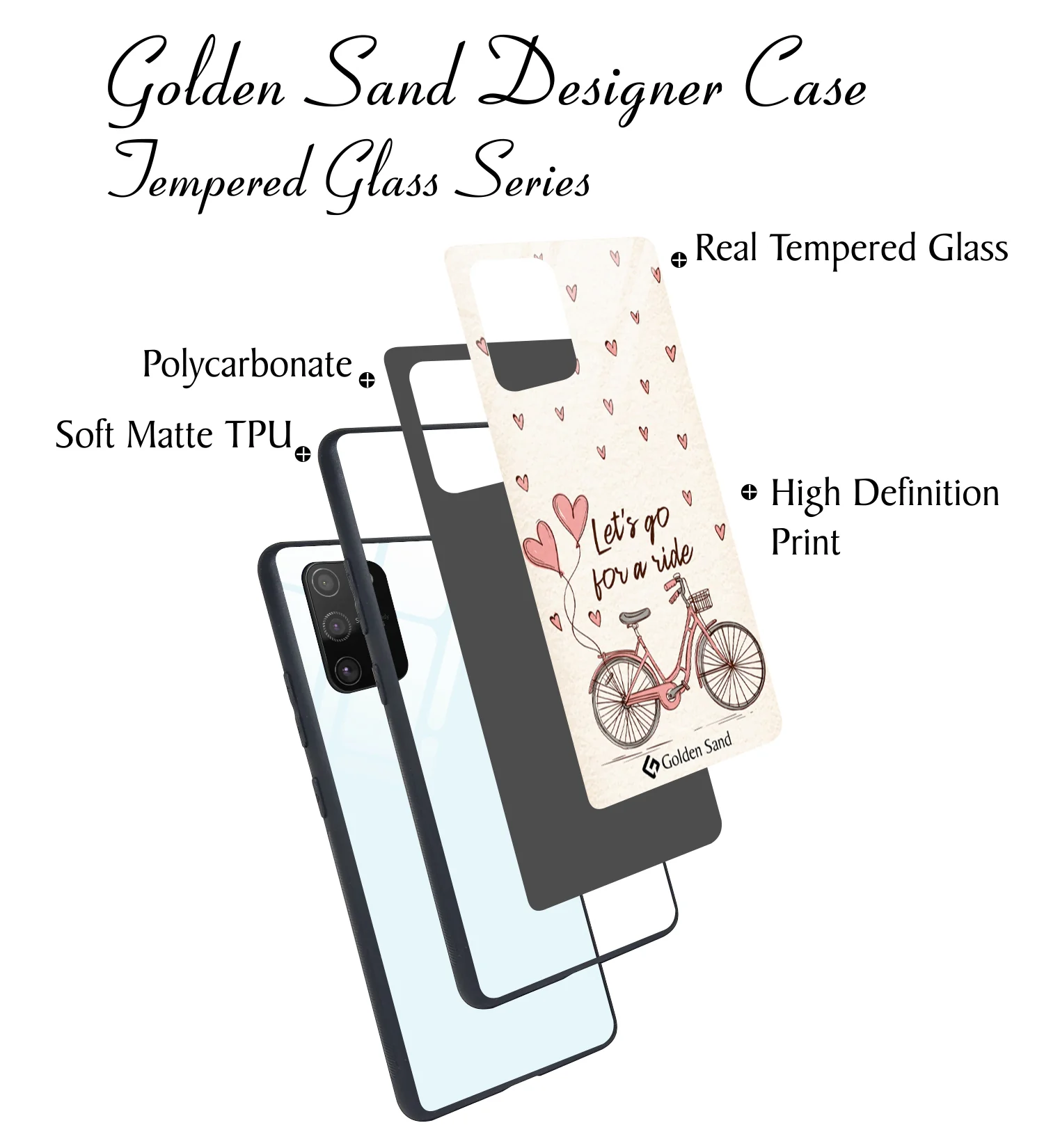 Golden Sand Slim Designer Glass Series For Samsung Galaxy S10 Lite [Quotes 28] - Image 3