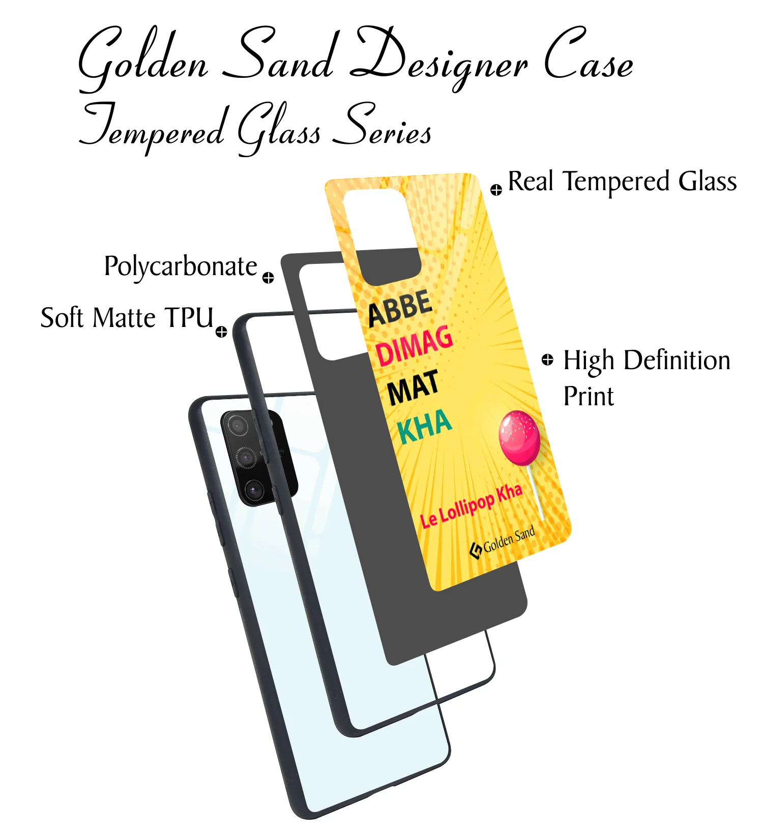 Golden Sand Slim Designer Glass Series For Samsung Galaxy S10 Lite [Quotes 6] - Image 3