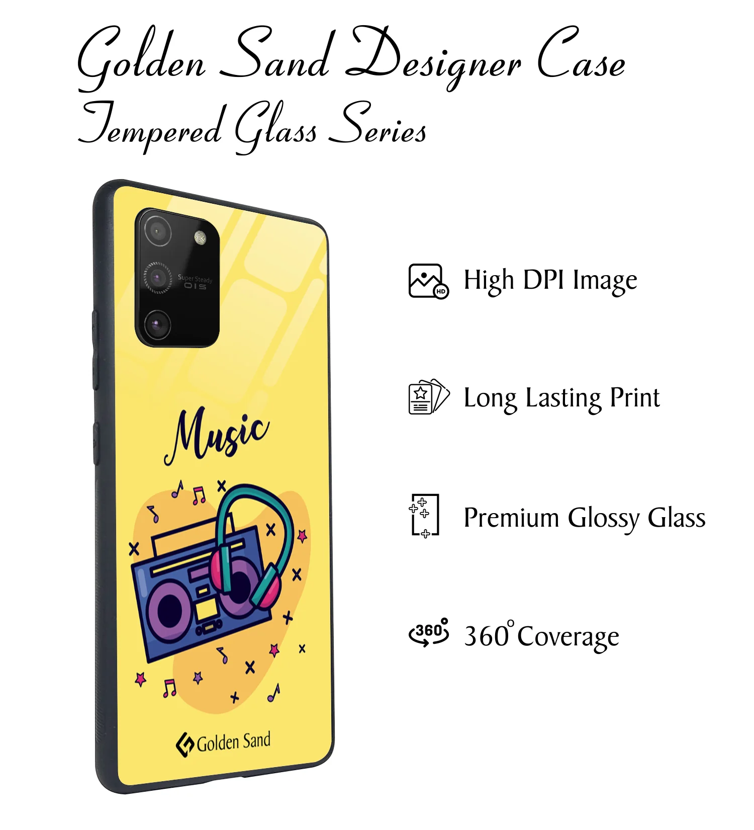 Golden Sand Slim Designer Glass Series For Samsung Galaxy S10 Lite [Radio 2] - Image 2