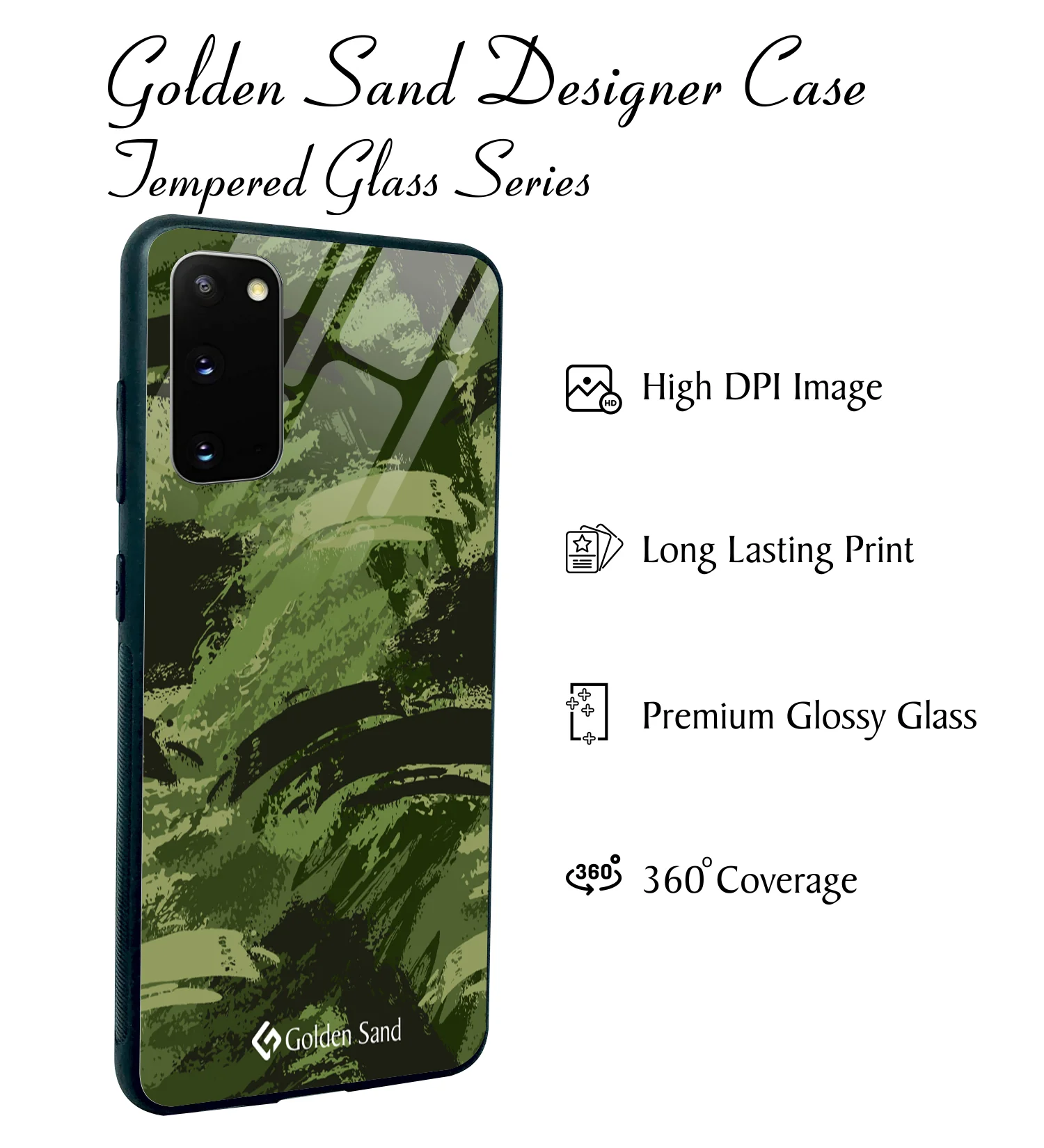 Golden Sand Slim Designer Glass Series For Samsung Galaxy S20 [Military 2] - Image 2