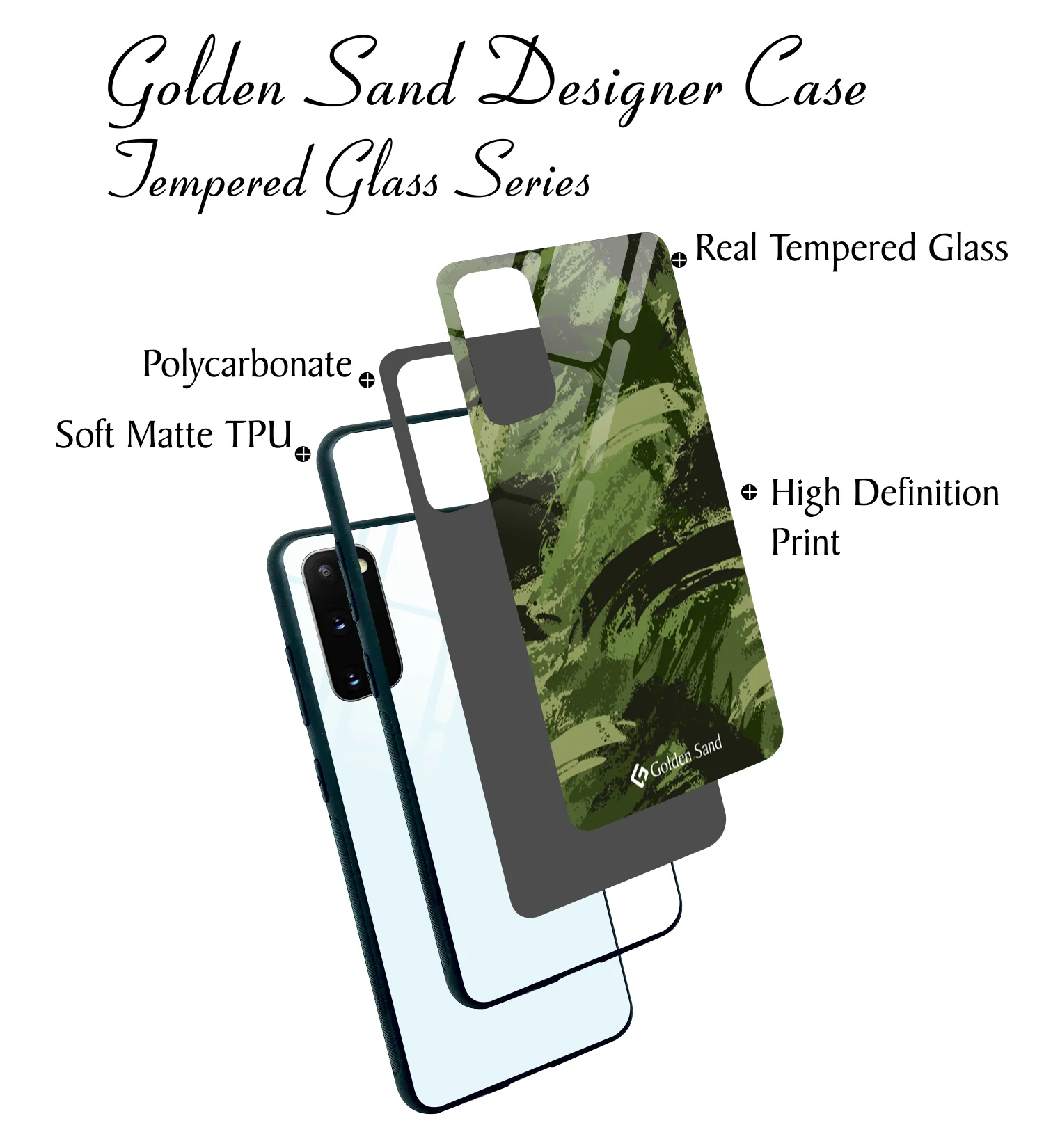 Golden Sand Slim Designer Glass Series For Samsung Galaxy S20 [Military 2] - Image 3