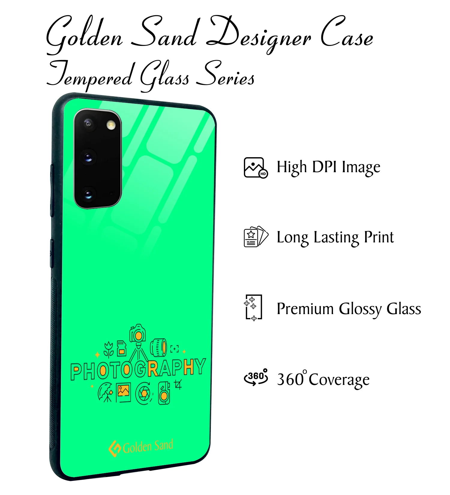 Golden Sand Slim Designer Glass Series For Samsung Galaxy S20 [Photography 1] - Image 2