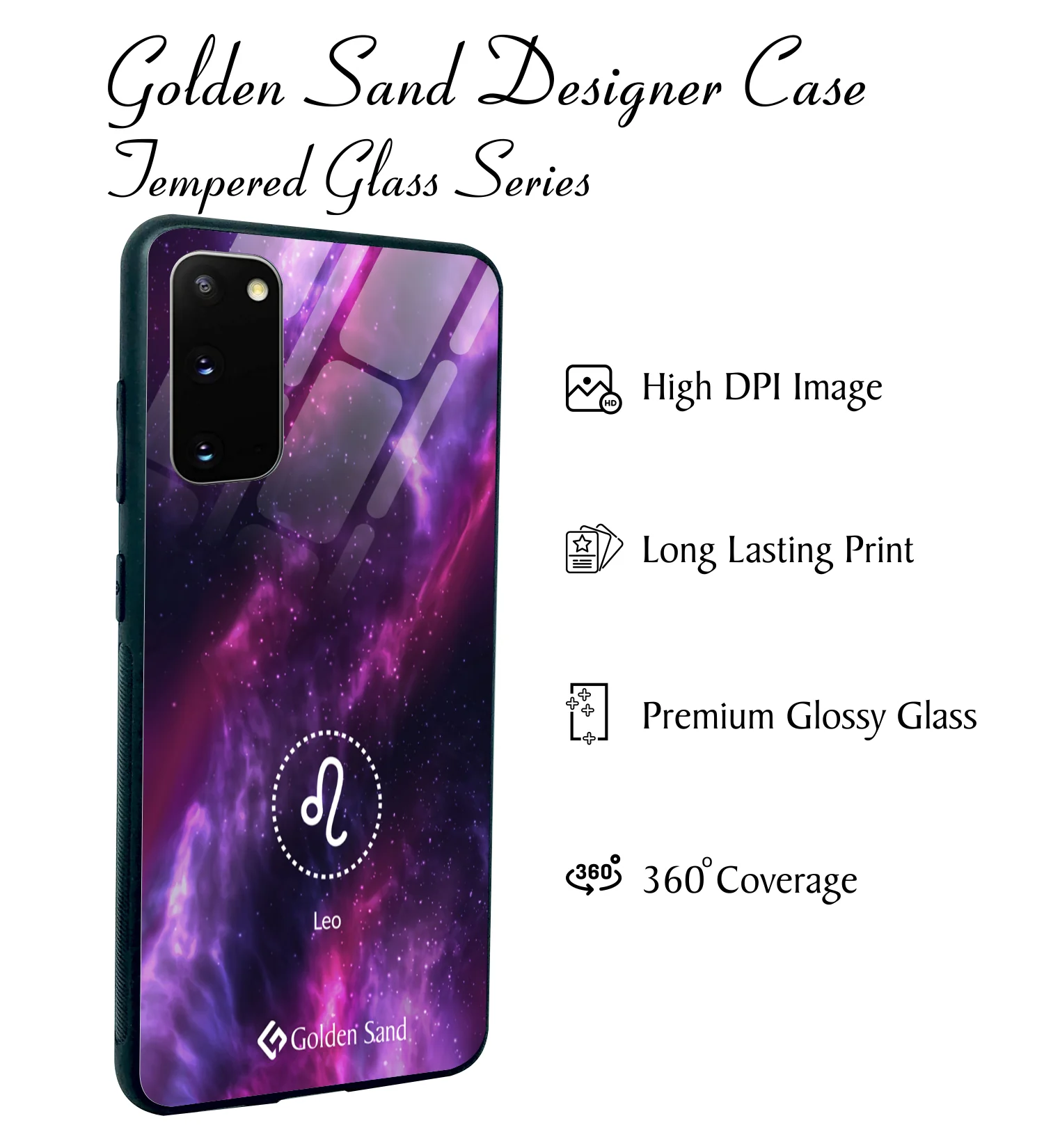 Golden Sand Slim Designer Glass Series For Samsung Galaxy S20 [Zodiac 5] - Image 2