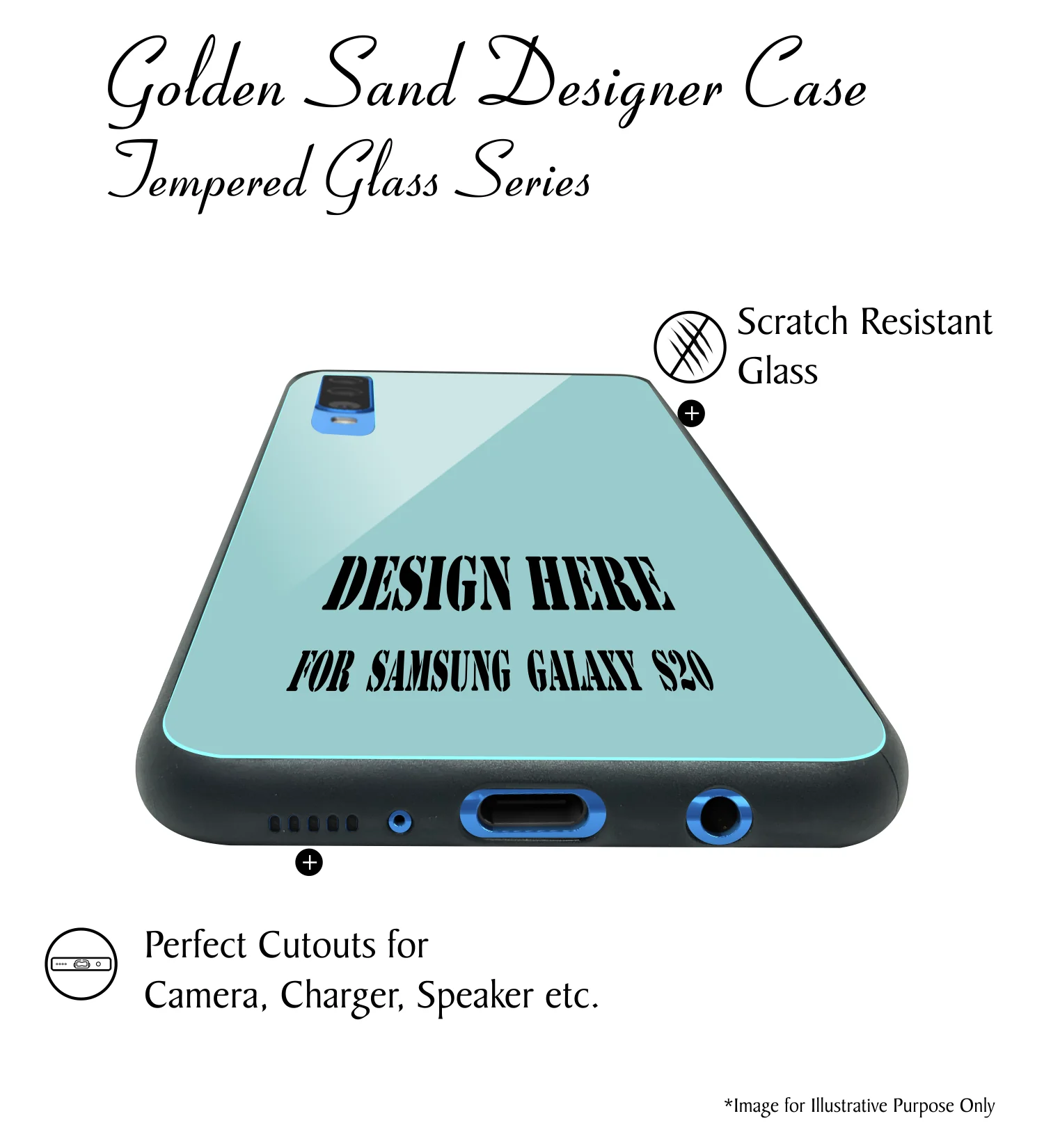 Golden Sand Slim Designer Glass Series For Samsung Galaxy S20 [Zodiac 8] - Image 5