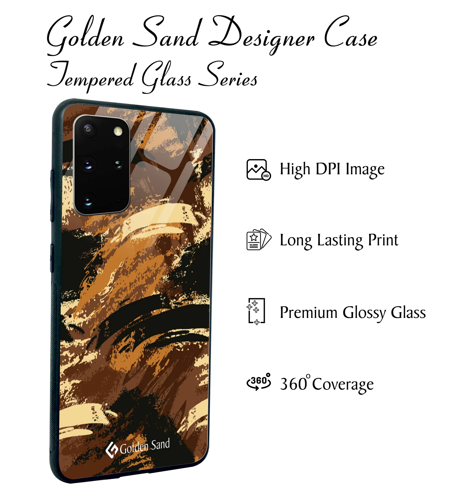 Golden Sand Slim Designer Glass Series For Samsung Galaxy S20 + [Military 3] - Image 2
