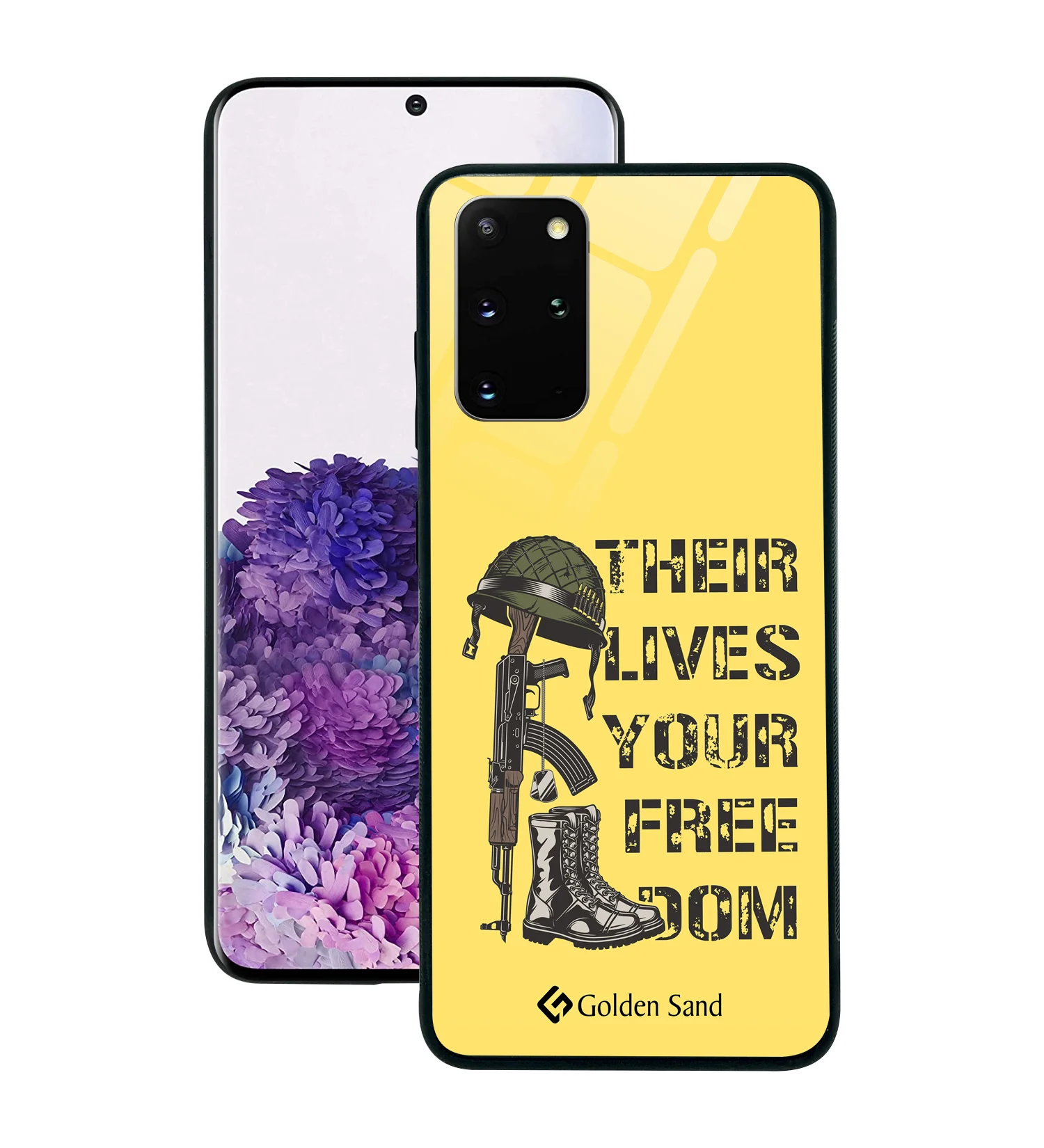Golden Sand Slim Designer Glass Series For Samsung Galaxy S20 + [Military 5]