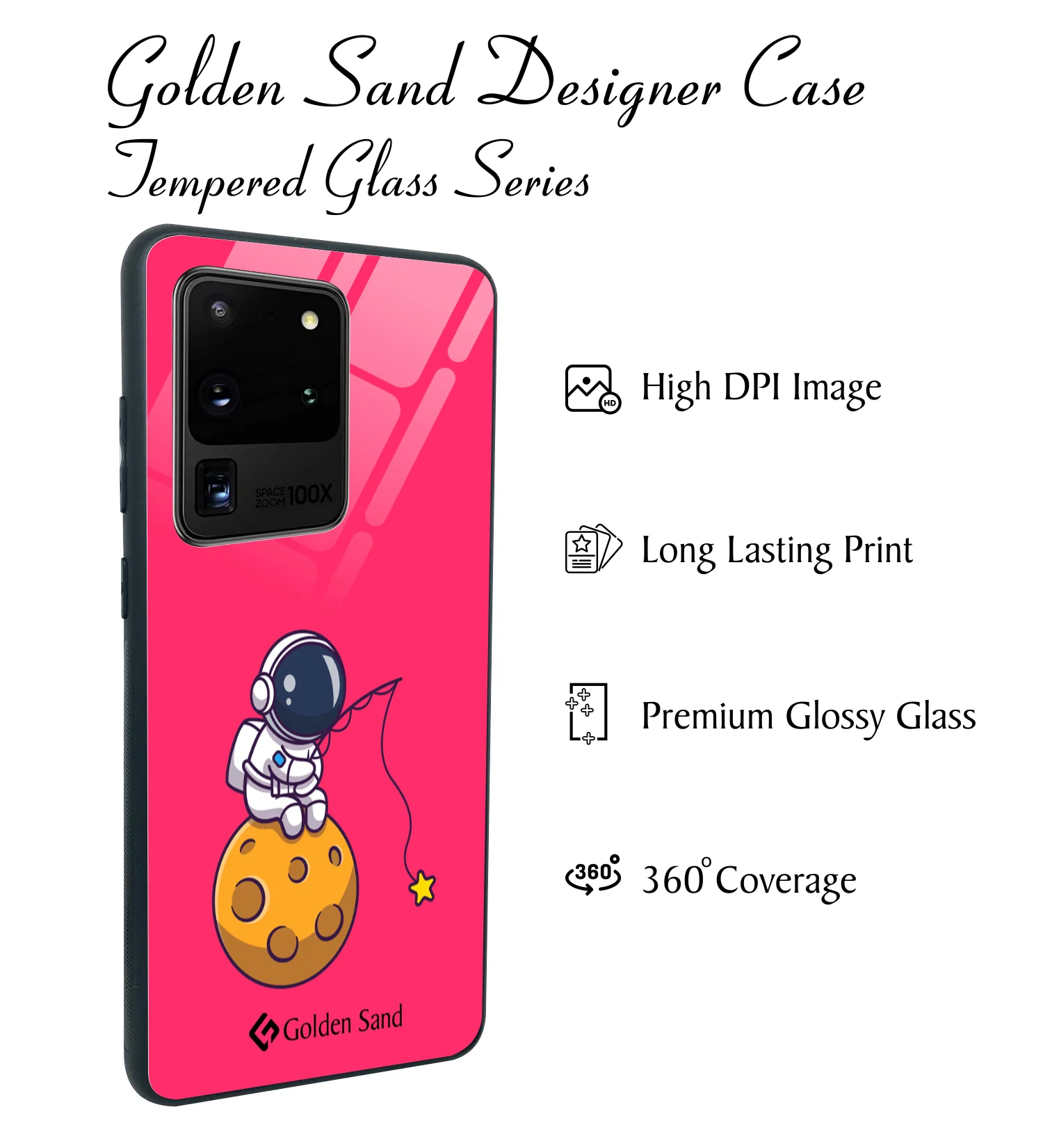 Golden Sand Slim Designer Glass Series For Samsung Galaxy S20 Ultra [Cartoon 2] - Image 2