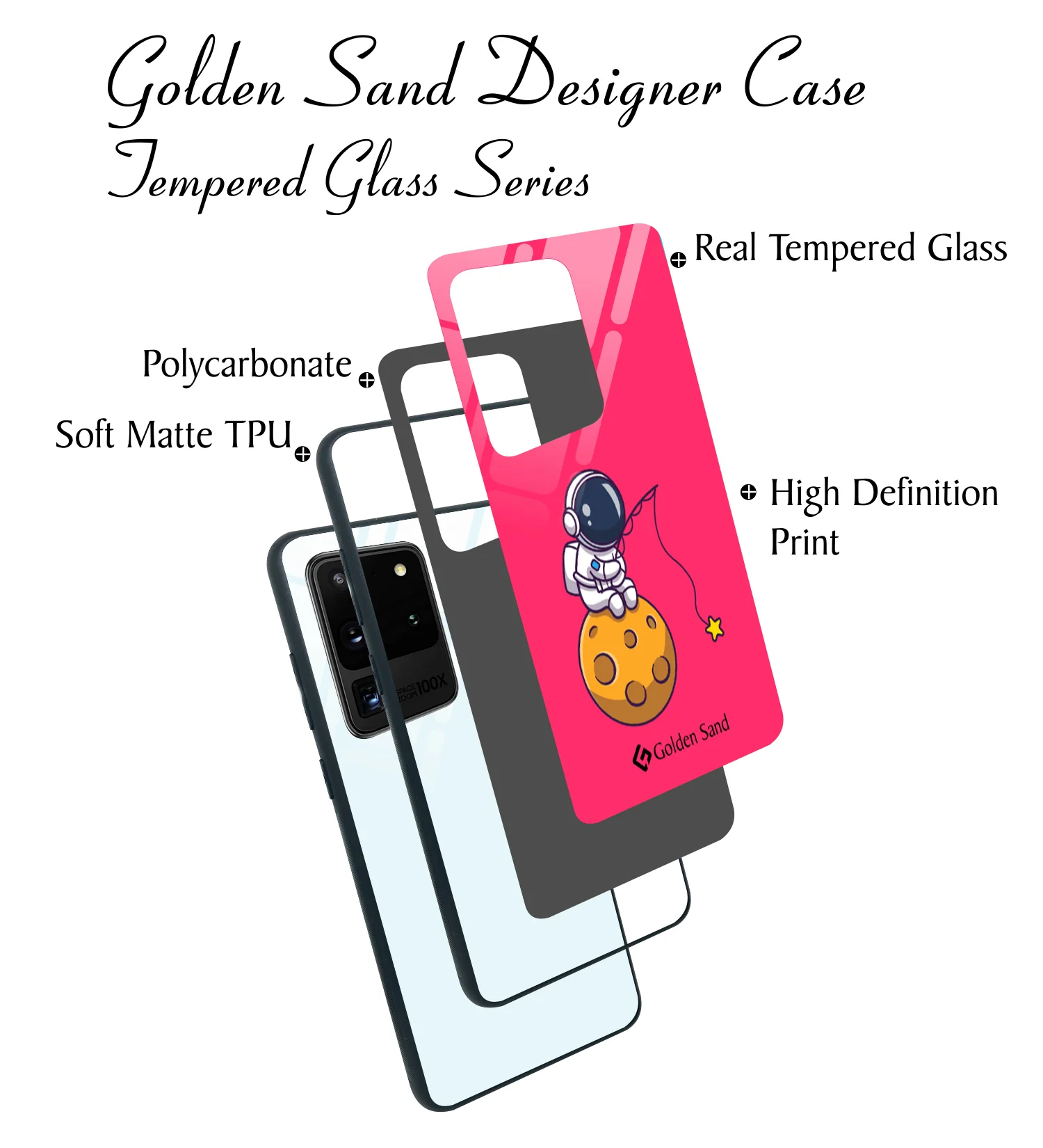 Golden Sand Slim Designer Glass Series For Samsung Galaxy S20 Ultra [Cartoon 2] - Image 3