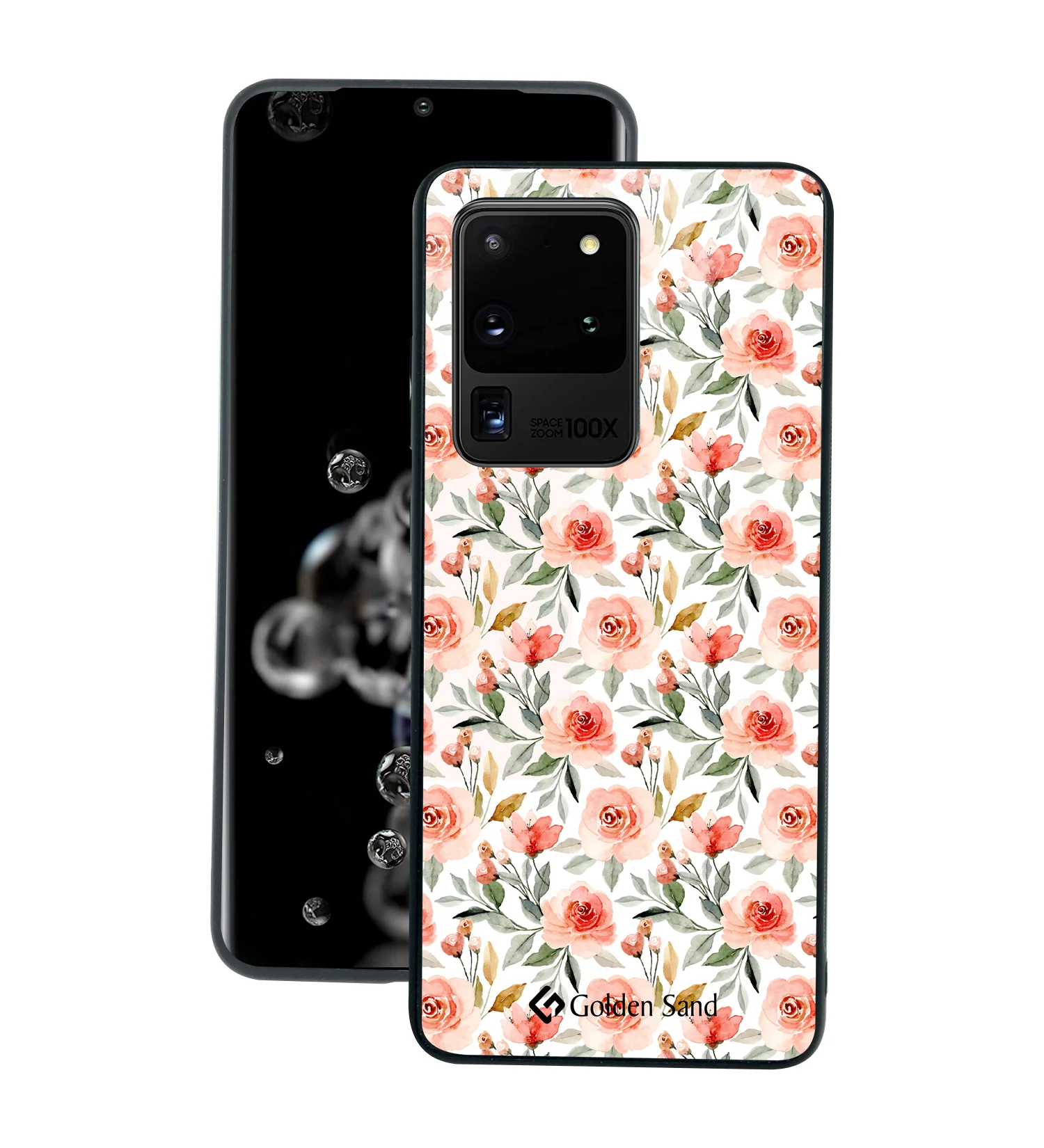 Golden Sand Slim Designer Glass Series For Samsung Galaxy S20 Ultra [Flower 1]
