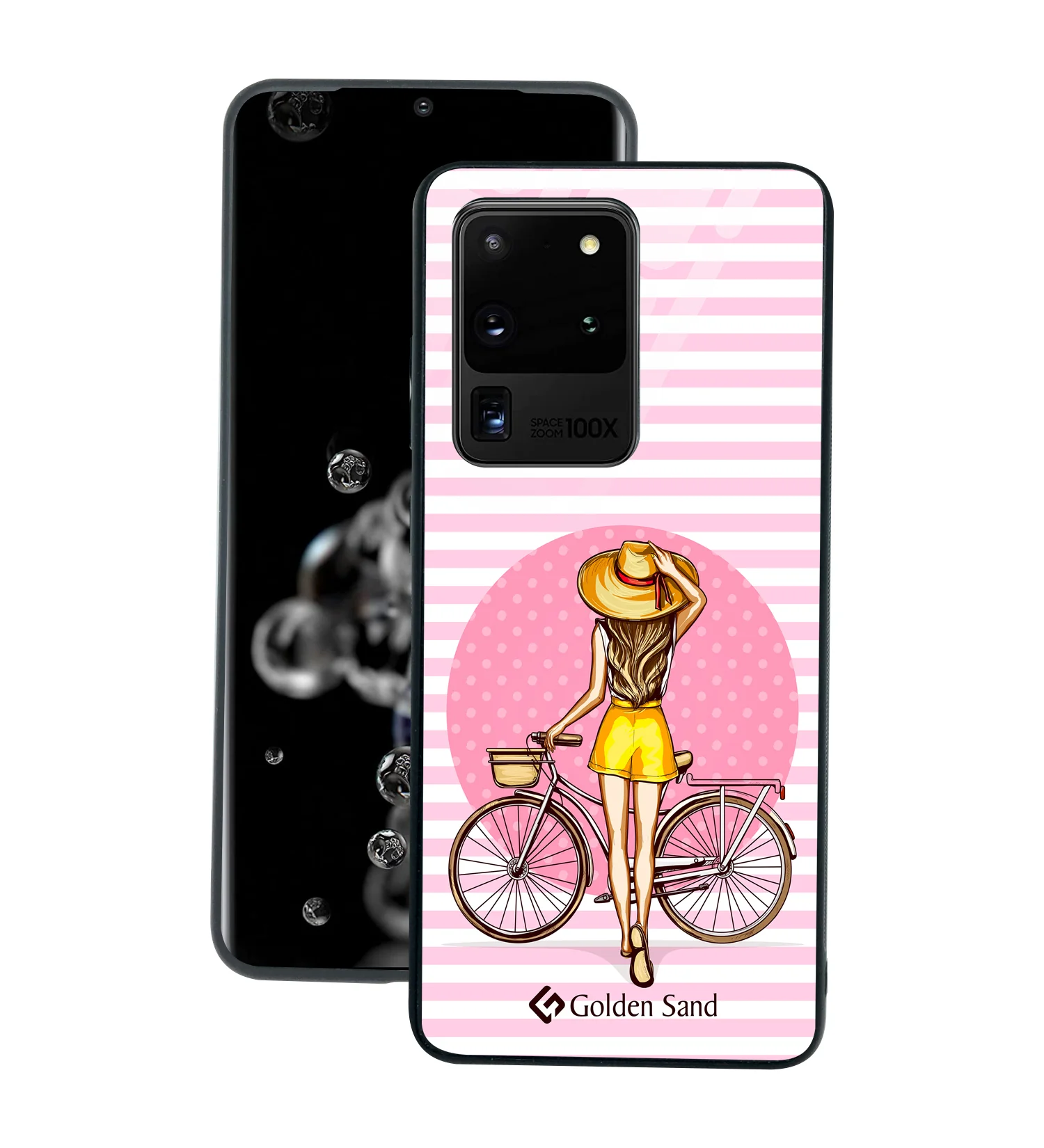 Golden Sand Slim Designer Glass Series For Samsung Galaxy S20 Ultra [Girl 1]