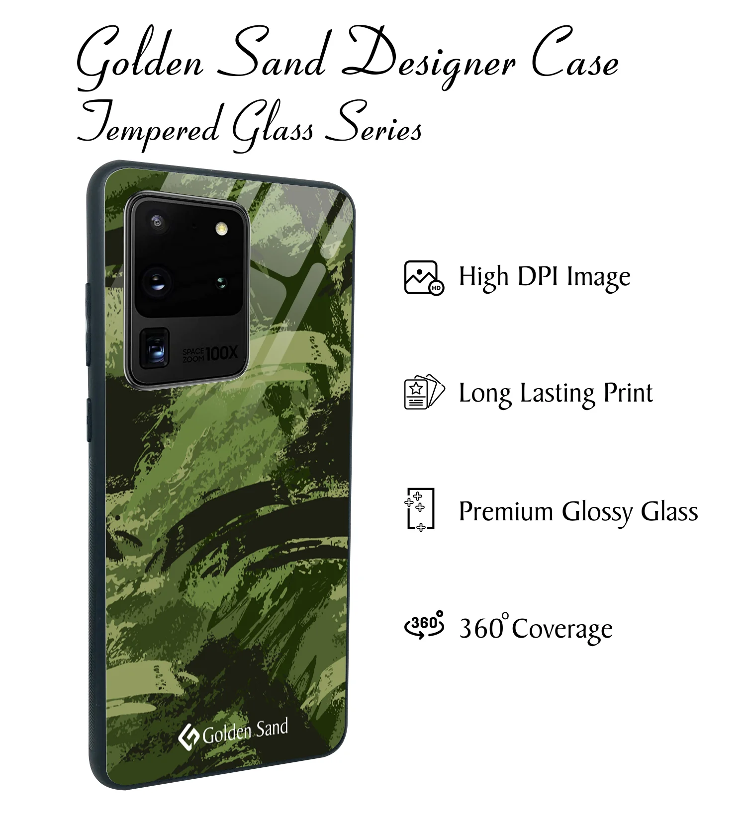 Golden Sand Slim Designer Glass Series For Samsung Galaxy S20 Ultra [Military 2] - Image 2
