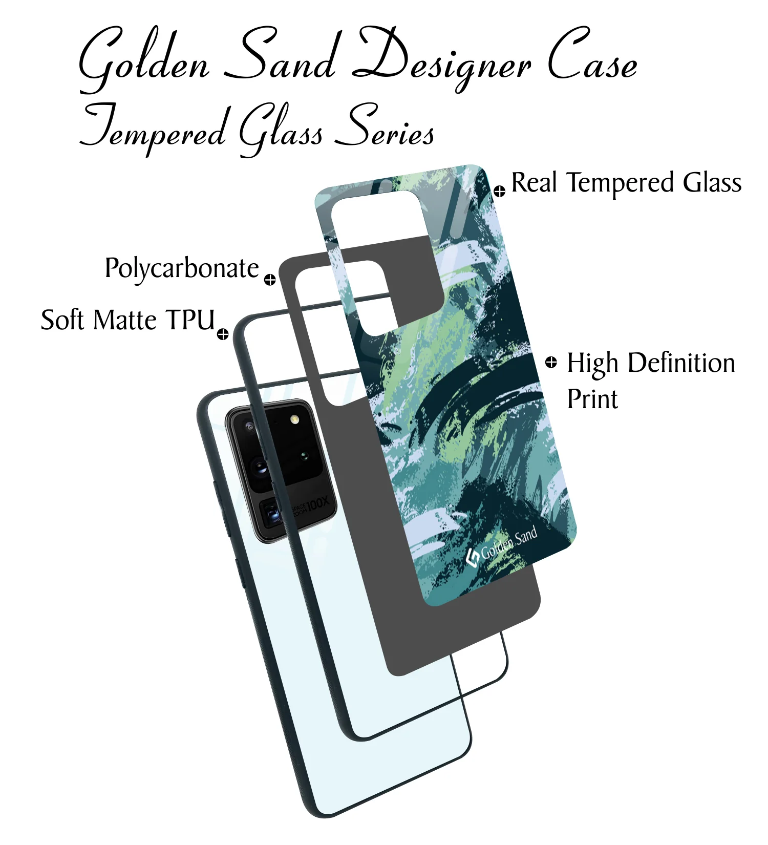 Golden Sand Slim Designer Glass Series For Samsung Galaxy S20 Ultra [Military 4] - Image 3