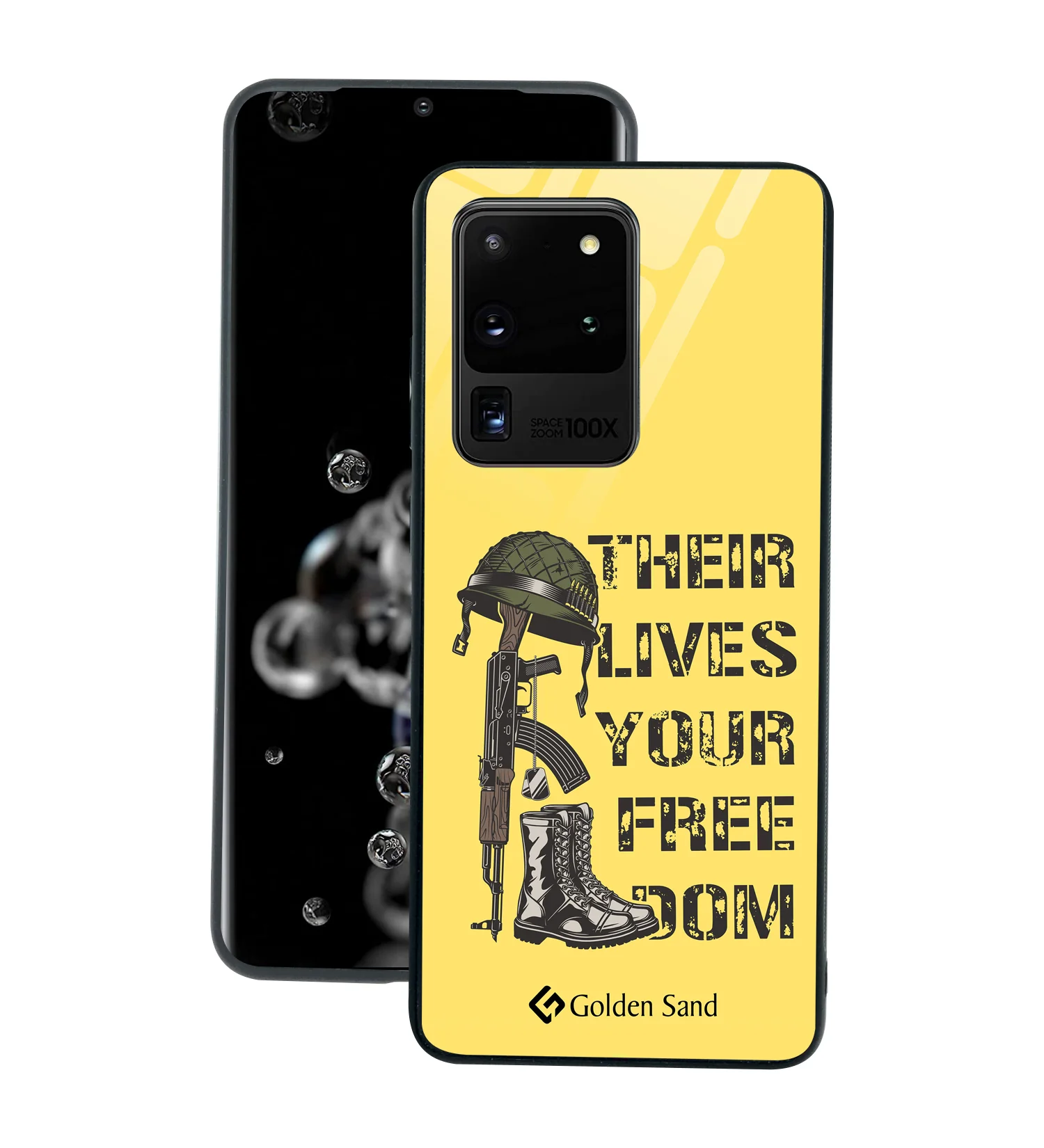 Golden Sand Slim Designer Glass Series For Samsung Galaxy S20 Ultra [Military 5]