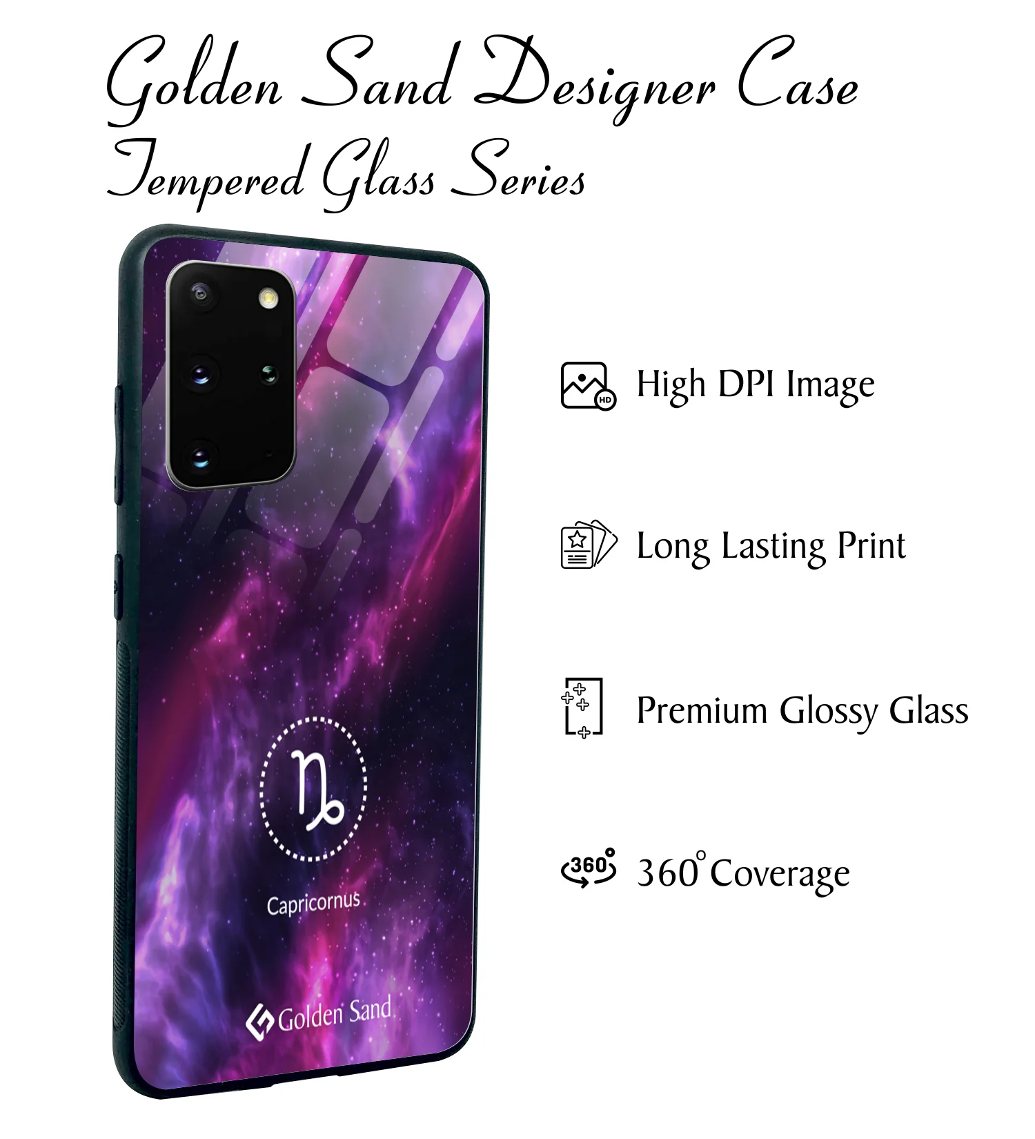 Golden Sand Slim Designer Glass Series For Samsung Galaxy S20 + [Zodiac 10] - Image 2