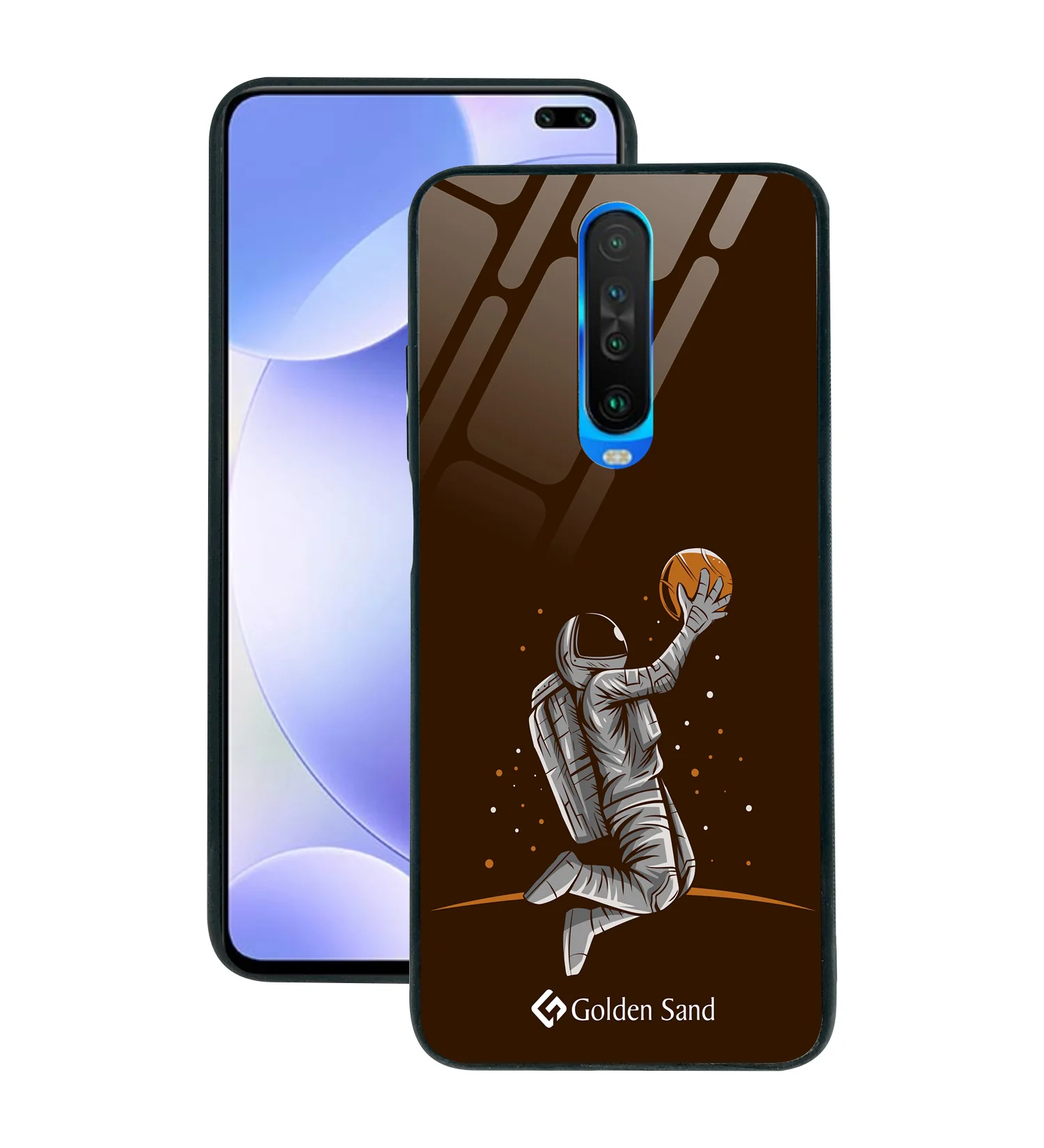 Golden Sand Slim Designer Glass Series For Xiaomi Poco X2 [Astronaut 1]