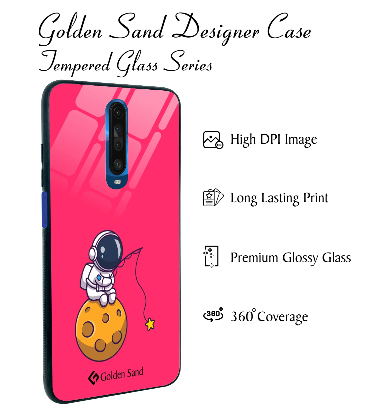 Golden Sand Slim Designer Glass Series For Xiaomi Poco X2 [Cartoon 2] - Image 2