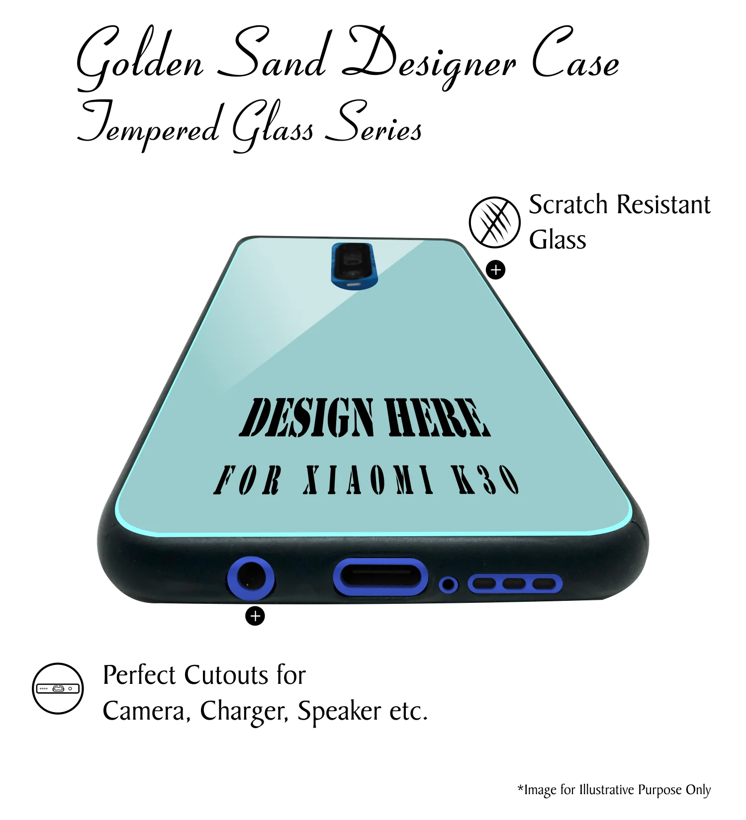 Golden Sand Slim Designer Glass Series For Xiaomi Poco X2 [Cartoon 2] - Image 5