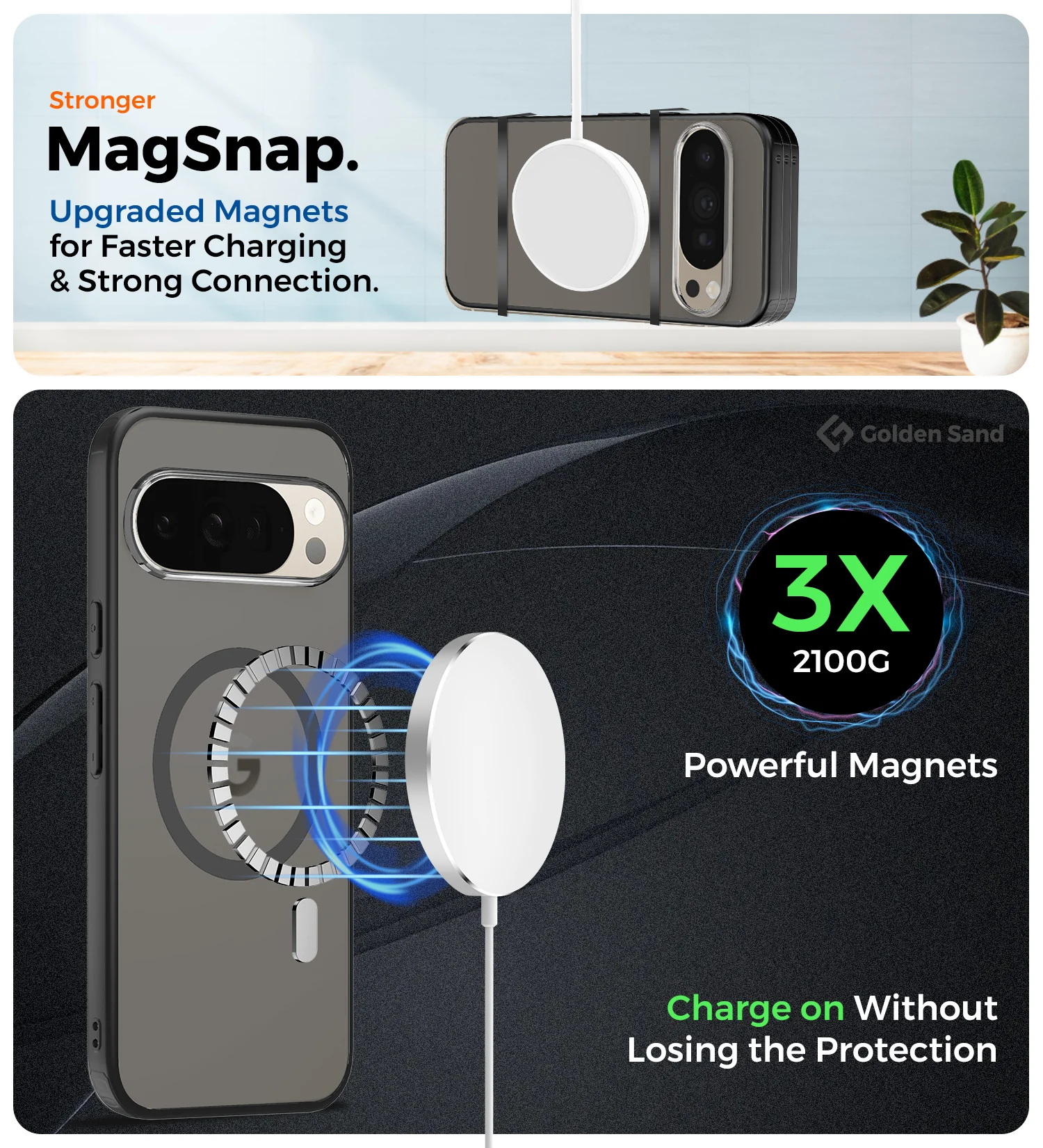 Google Pixel 10 Pro 5G (6.3 inch) Back Cover | Rugged Frosted MagSnap Series, Black - Image 5