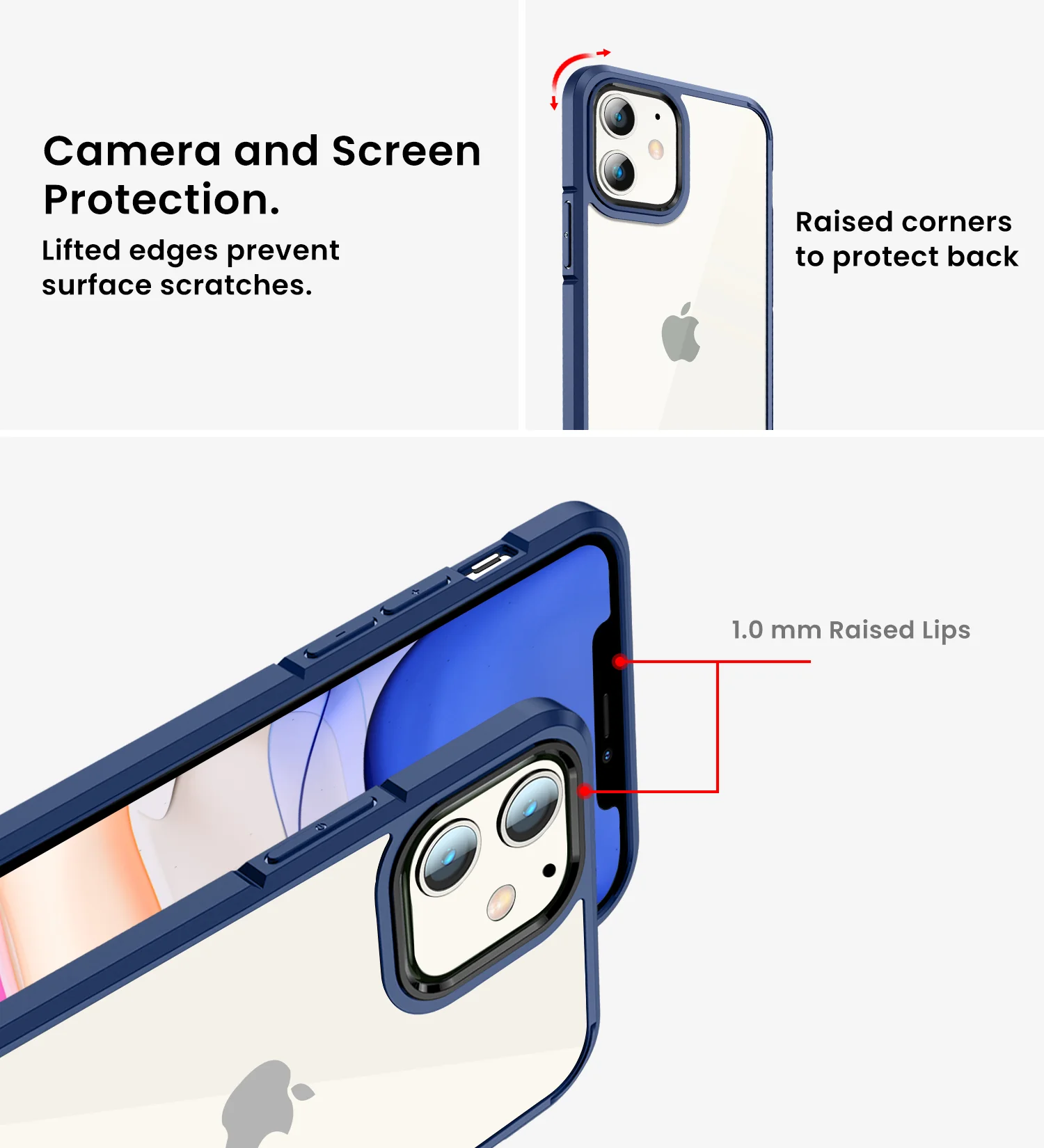 Apple iPhone 11 (6.1 inch) Back Cover | Ice Crystal Series [Anti Yellow], Deep Blue - Image 4
