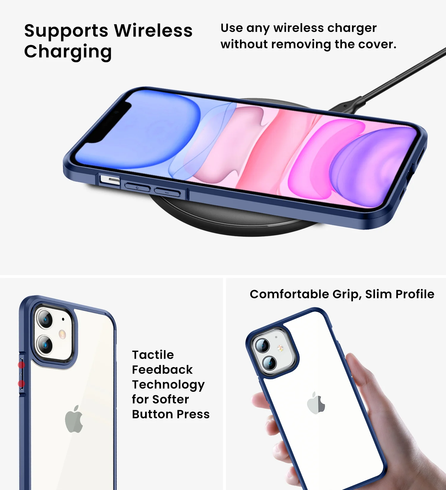 Apple iPhone 11 (6.1 inch) Back Cover | Ice Crystal Series [Anti Yellow], Deep Blue - Image 5