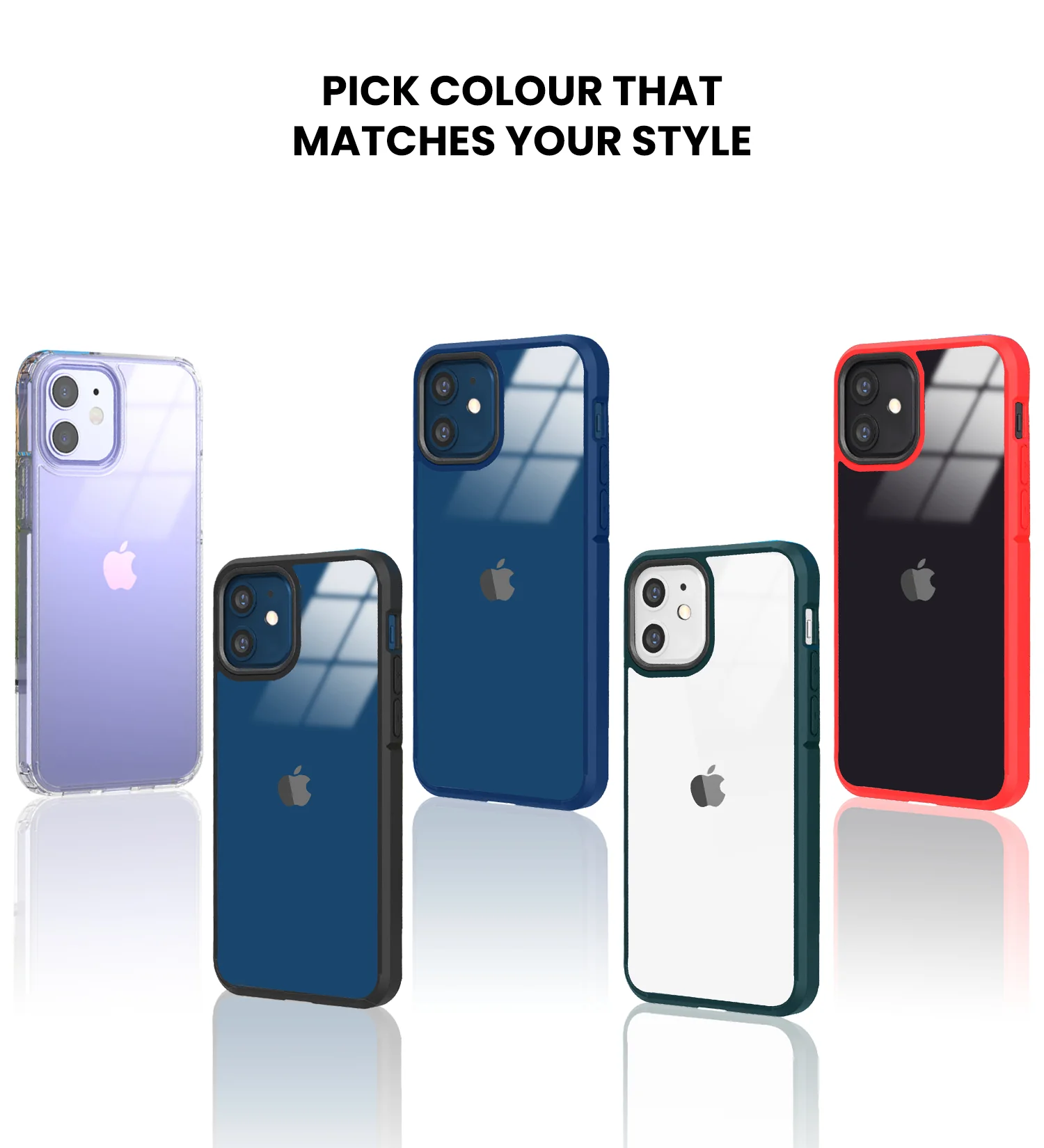 Apple iPhone 12 Pro    (6.1 inch) Back Cover | Ice Crystal Series [Anti Yellow], Deep Blue - Image 6
