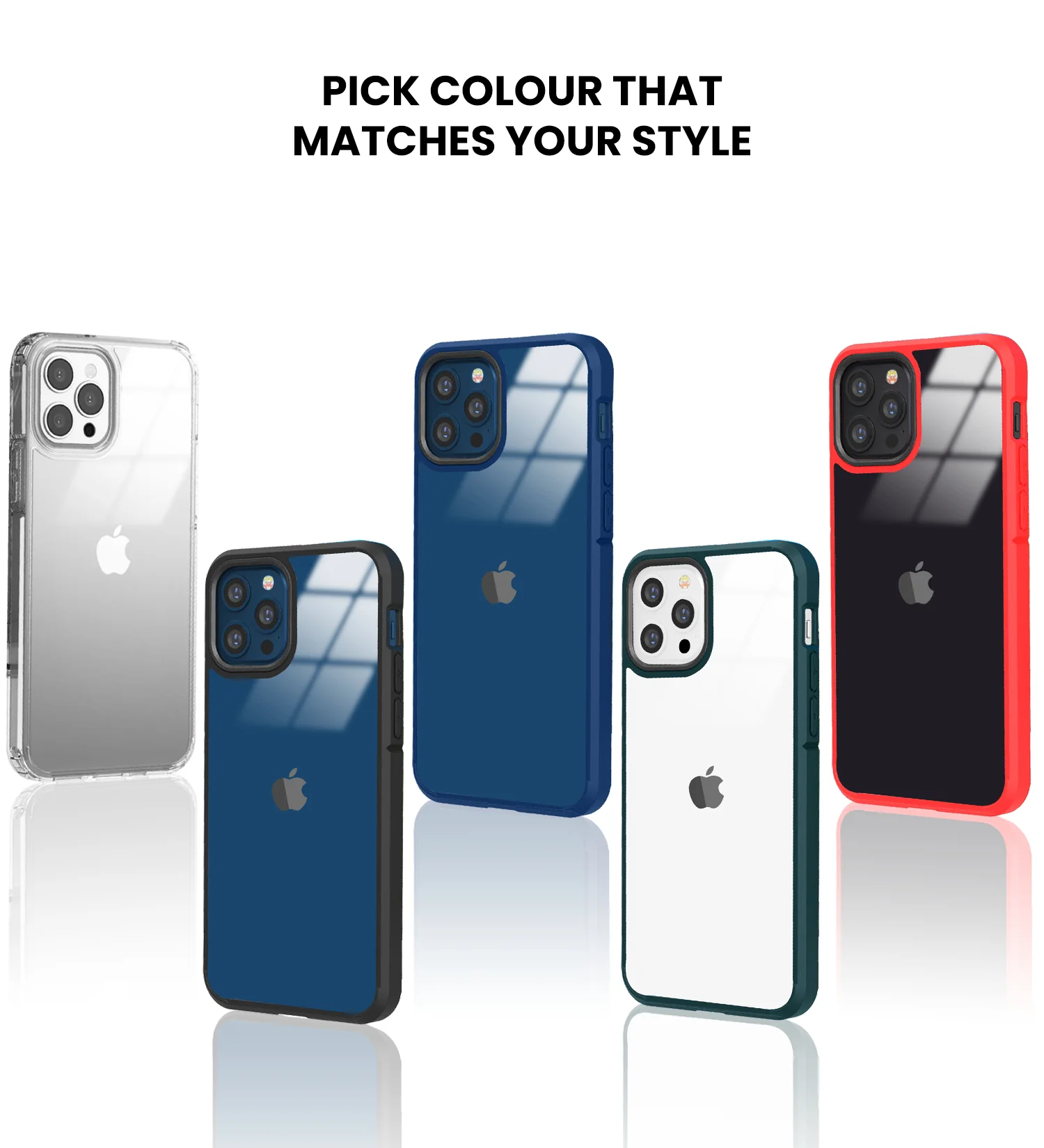 Apple iPhone 12 Pro    (6.1 inch) Back Cover | Ice Crystal Series [Anti Yellow], Deep Blue - Image 6
