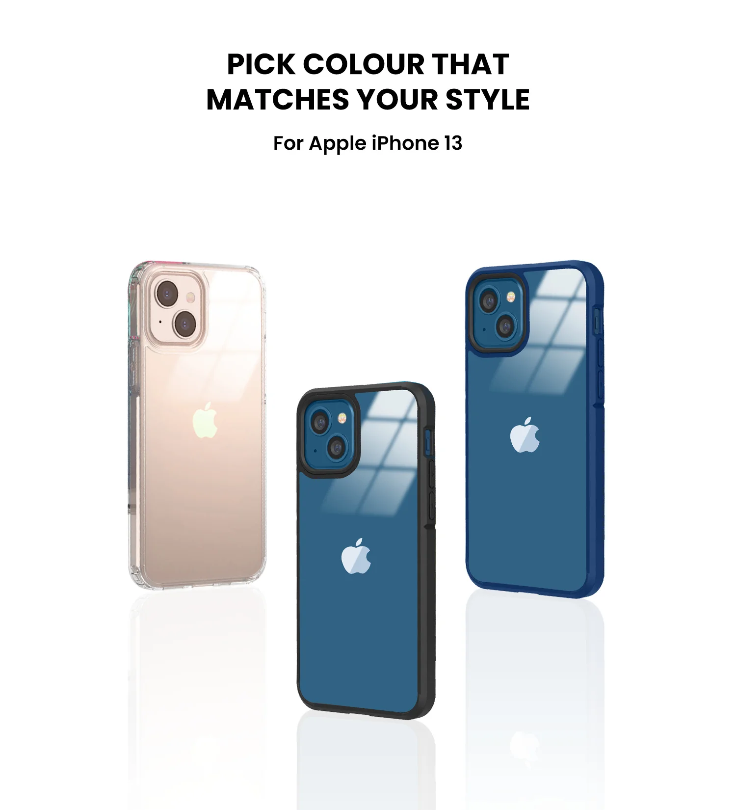 Apple iPhone 13 (6.1 inch) Back Cover | Ice Crystal Series [Anti Yellow], Deep Blue - Image 6