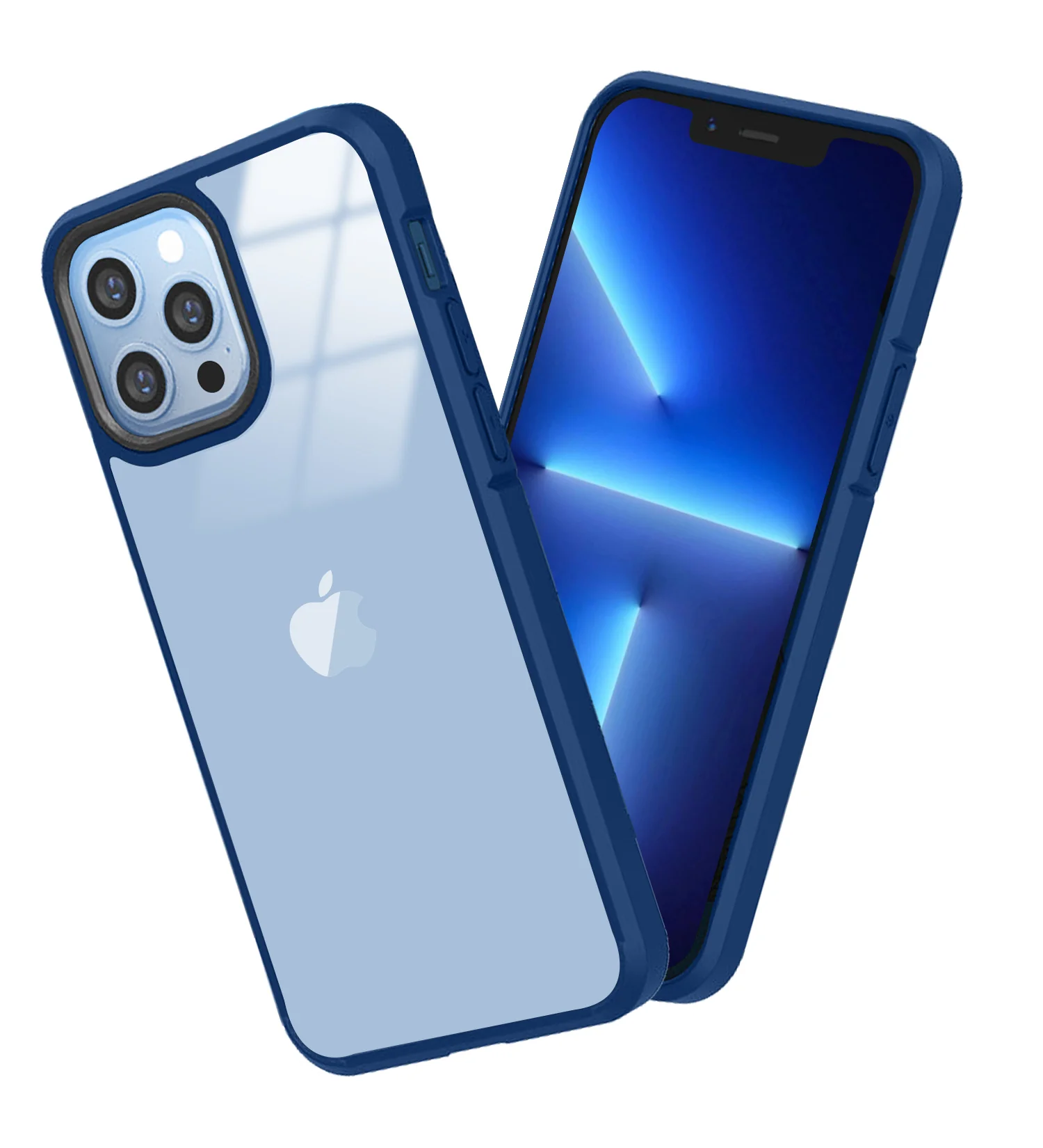 Apple iPhone 13 Pro (6.1 inch) Back Cover | Ice Crystal Series [Anti Yellow], Deep Blue