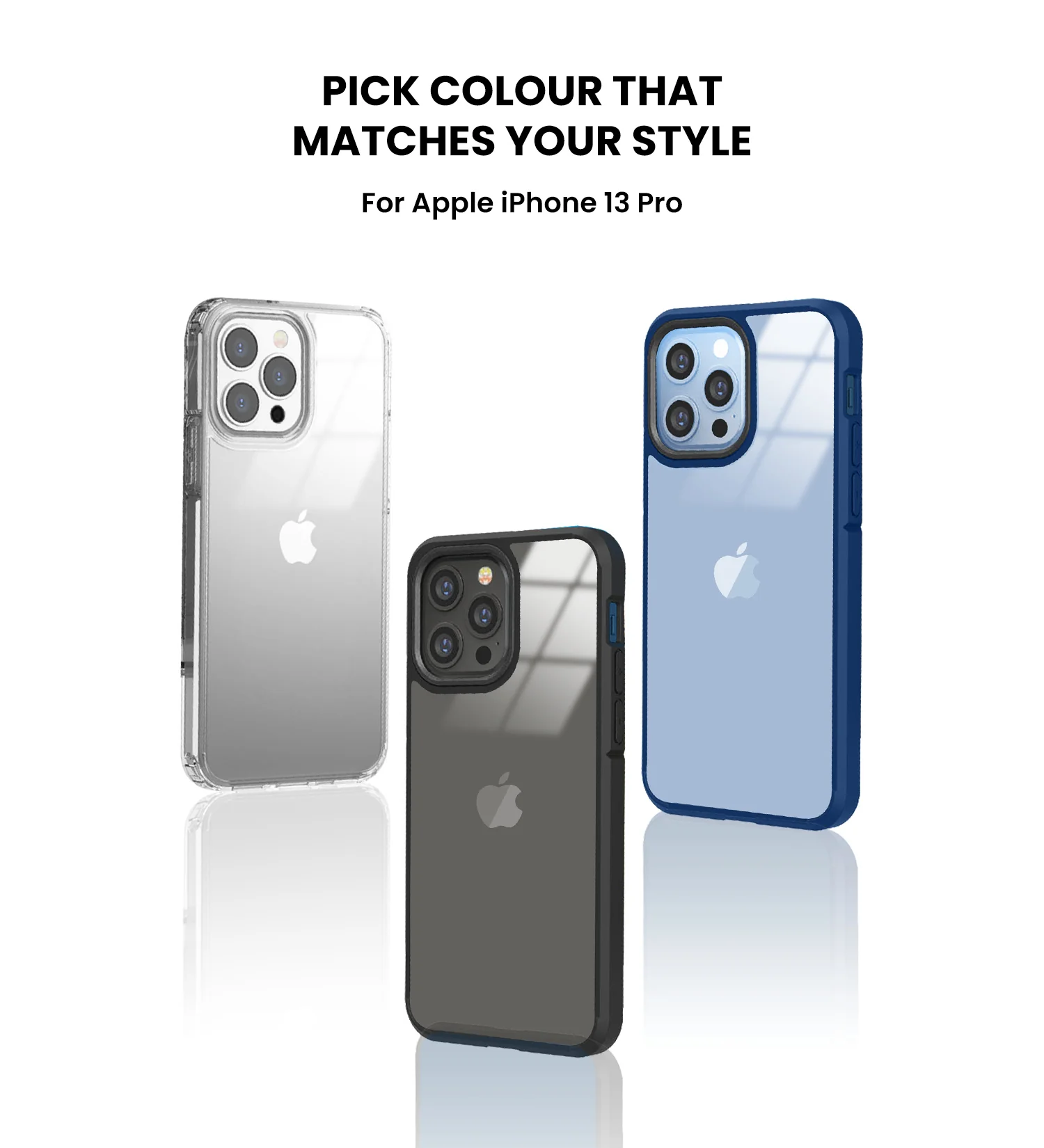 Apple iPhone 13 Pro (6.1 inch) Back Cover | Ice Crystal Series [Anti Yellow], Deep Blue - Image 6