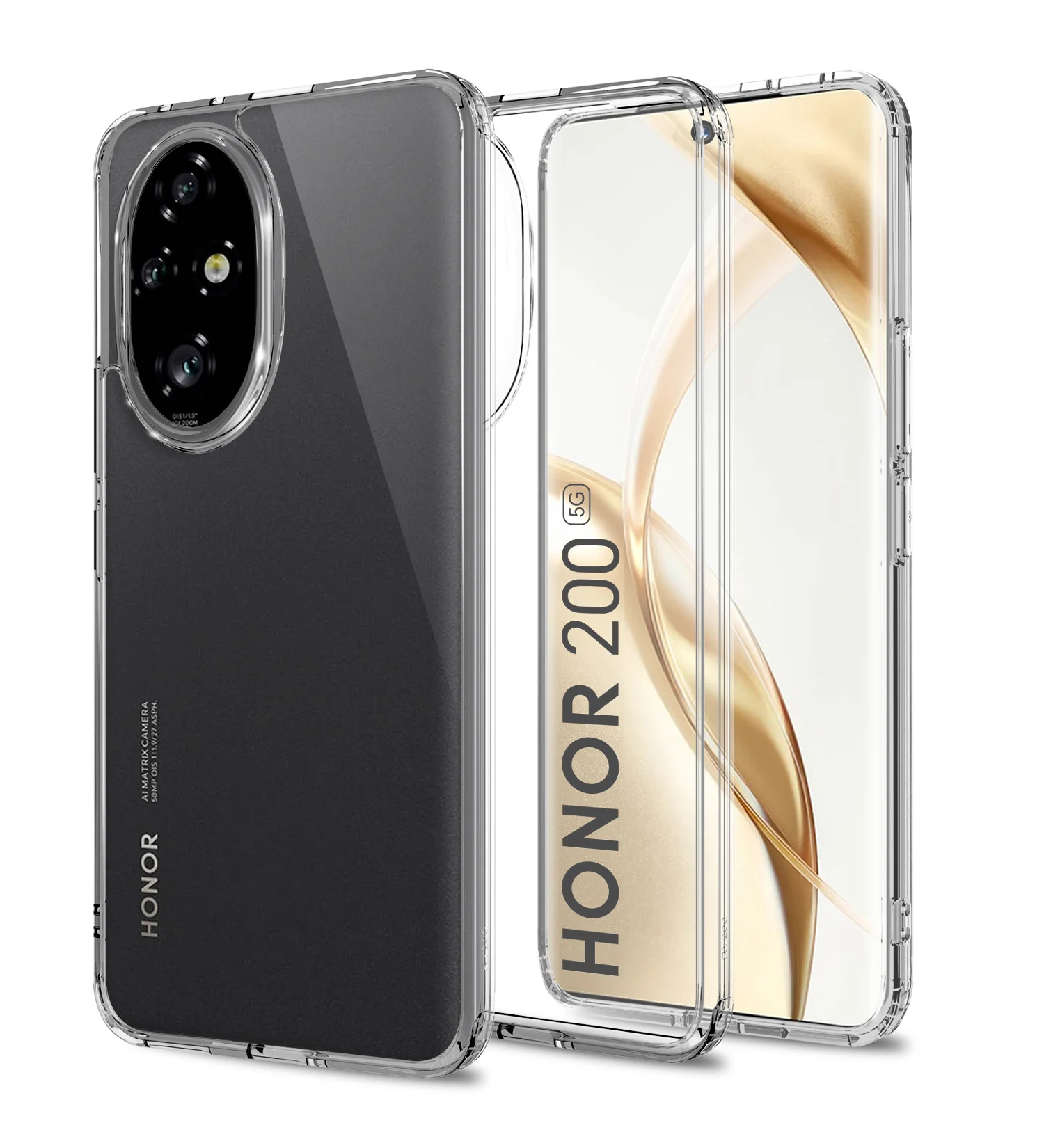 Honor 200 5G (6.7 inch) Back Cover | Ice Crystal Series, Crystal Clear