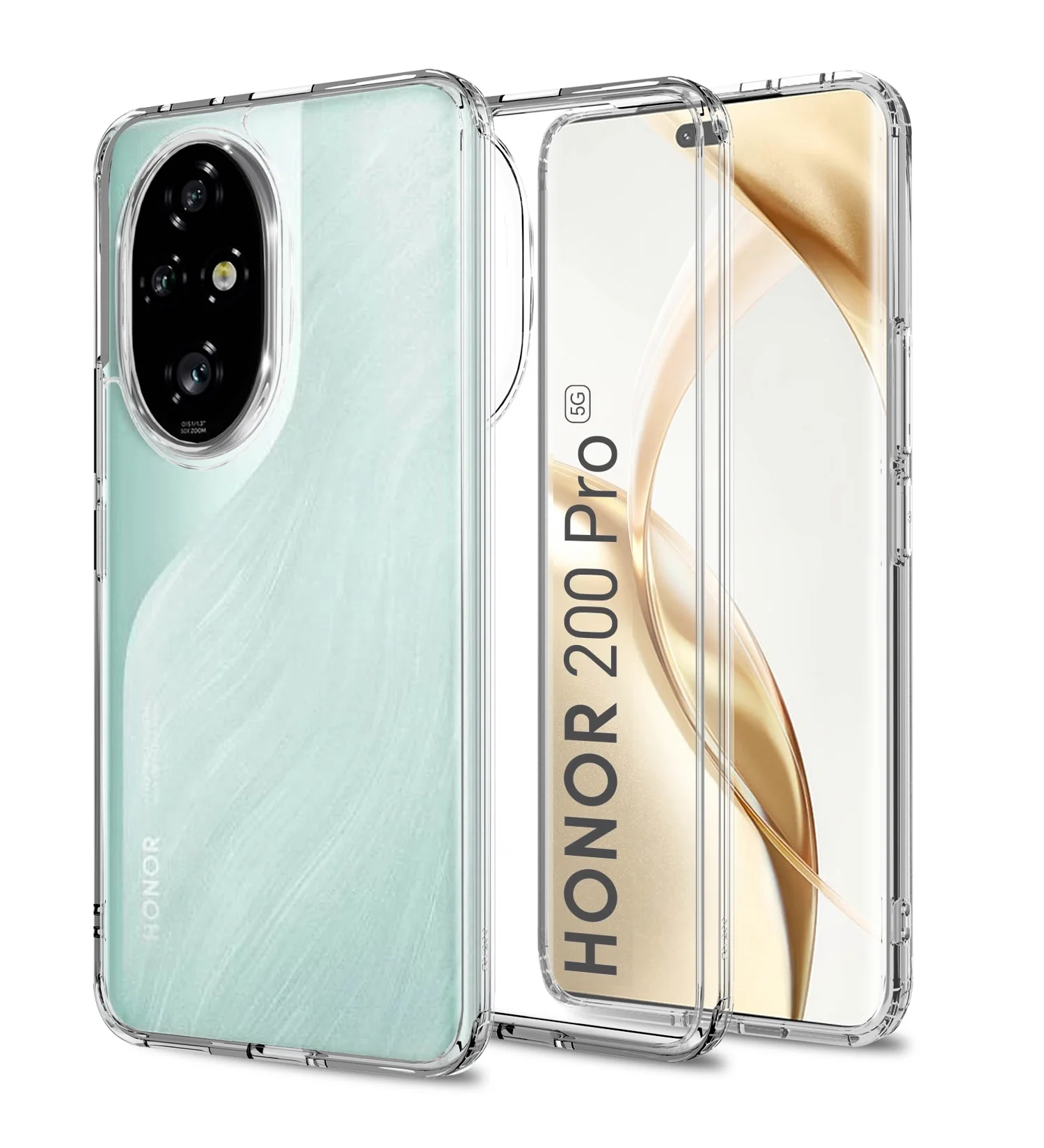 Honor 200 Pro 5G (6.78 inch) Back Cover | Ice Crystal Series, Crystal Clear
