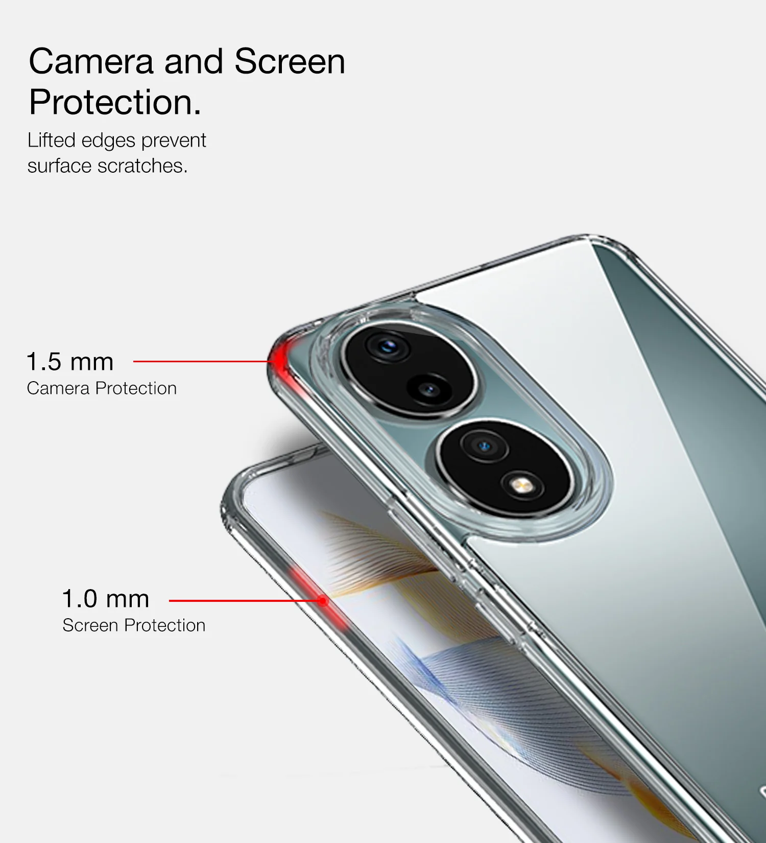 HONOR 90 5G (6.7 inch) Back Cover | Ice Crystal Series, Crystal Clear - Image 4