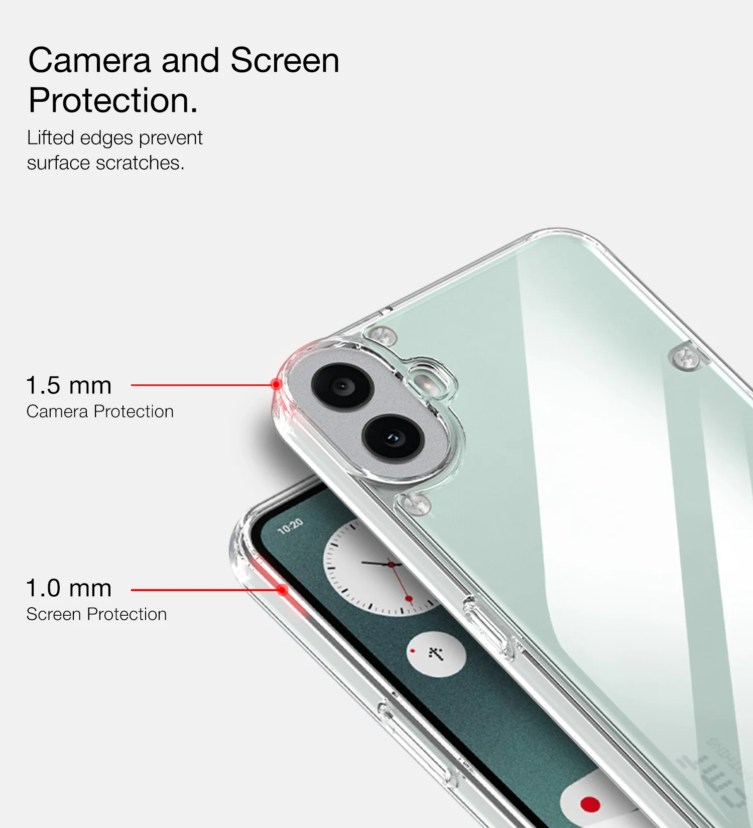 Nothing CMF Phone 1 5G (6.67 inch) Back Cover | Ice Crystal Series, Crystal Clear - Image 4