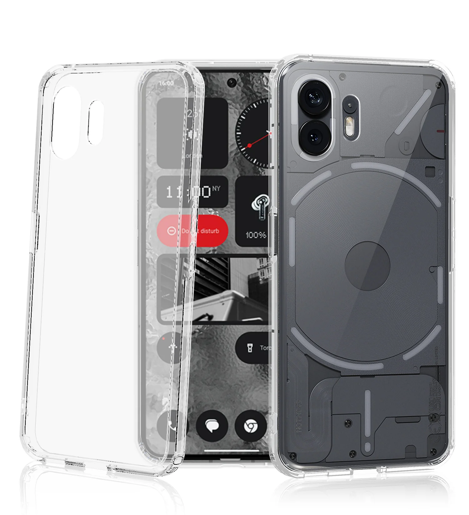 Nothing Phone (2) (6.7 inch) Back Cover | Ice Crystal Series, Crystal Clear