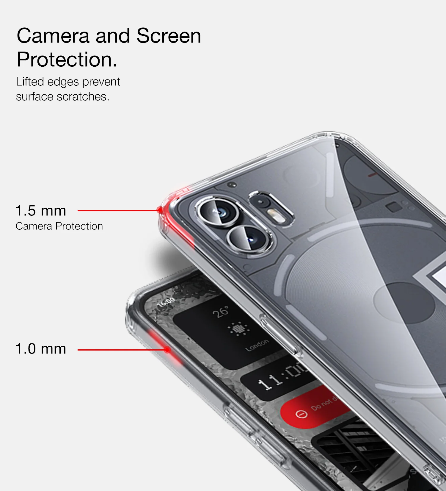Nothing Phone (2) (6.7 inch) Back Cover | Ice Crystal Series, Crystal Clear - Image 4