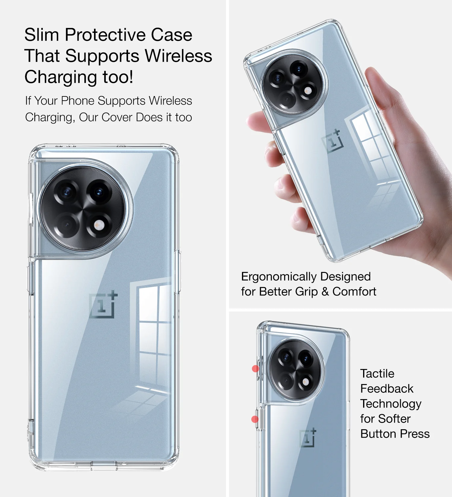 OnePlus 11R 5G (6.74 inch) Back Cover | Ice Crystal Series, Crystal Clear - Image 6