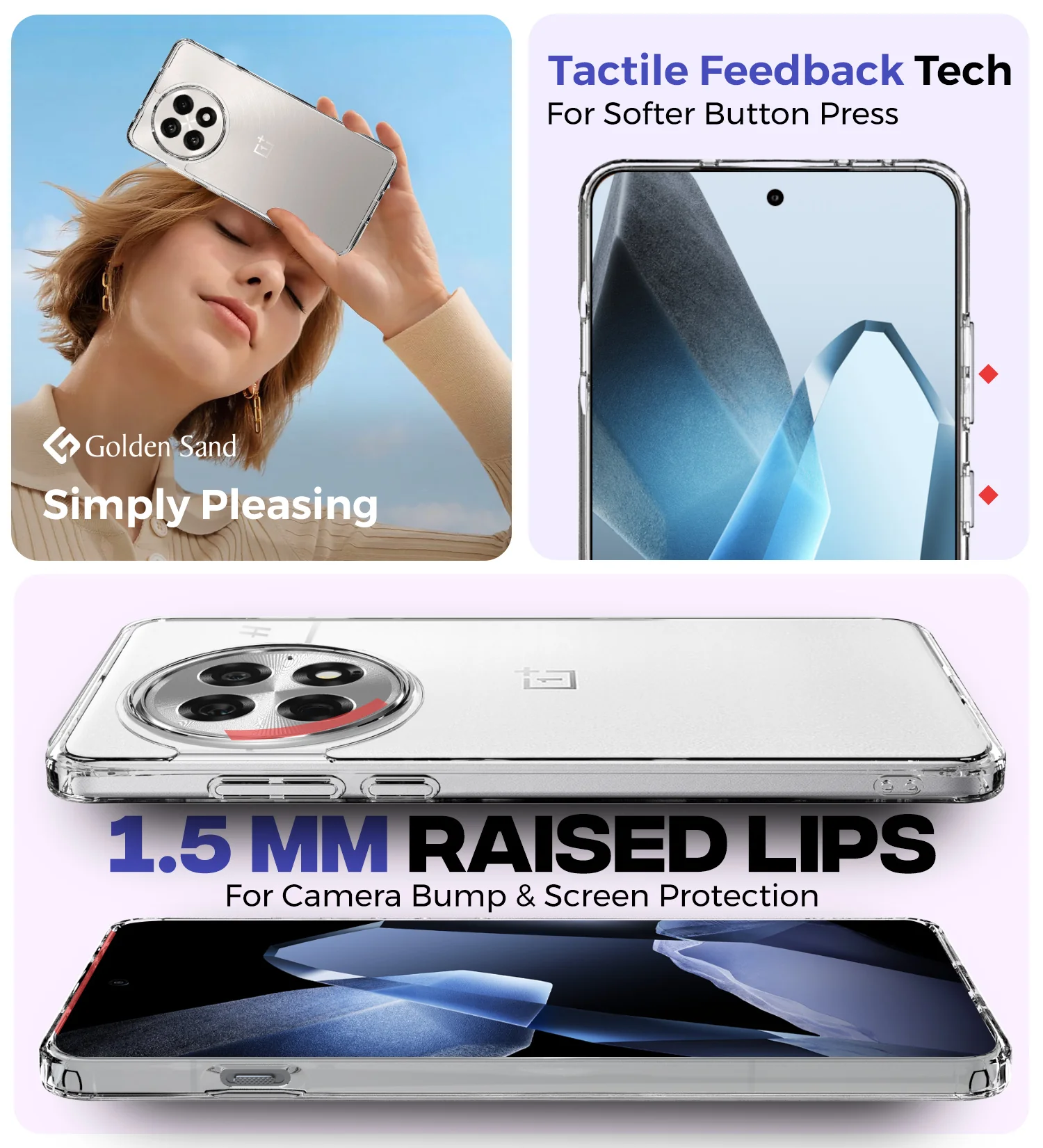 OnePlus 13 5G (6.82 inch) Back Cover | Ice Crystal Series, Crystal Clear - Image 3